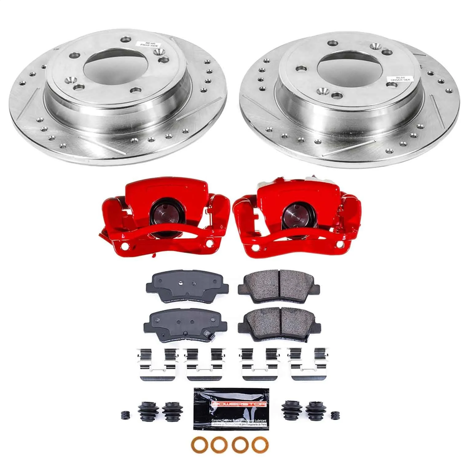 PowerStop KC6502 - Power Stop 13-17 Hyundai Elantra GT Rear Z23 Evolution Kit w/Calipers