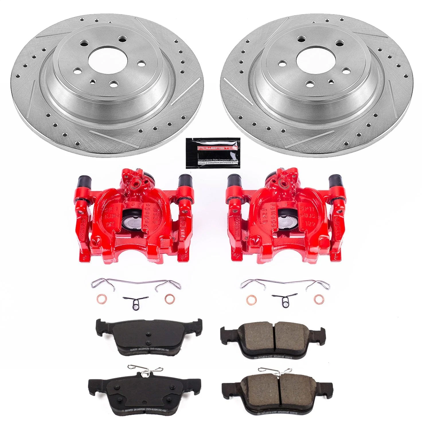PowerStop KC7723 - Power Stop 17-19 Ford Escape Rear Z23 Evolution Sport Brake Kit w/Calipers