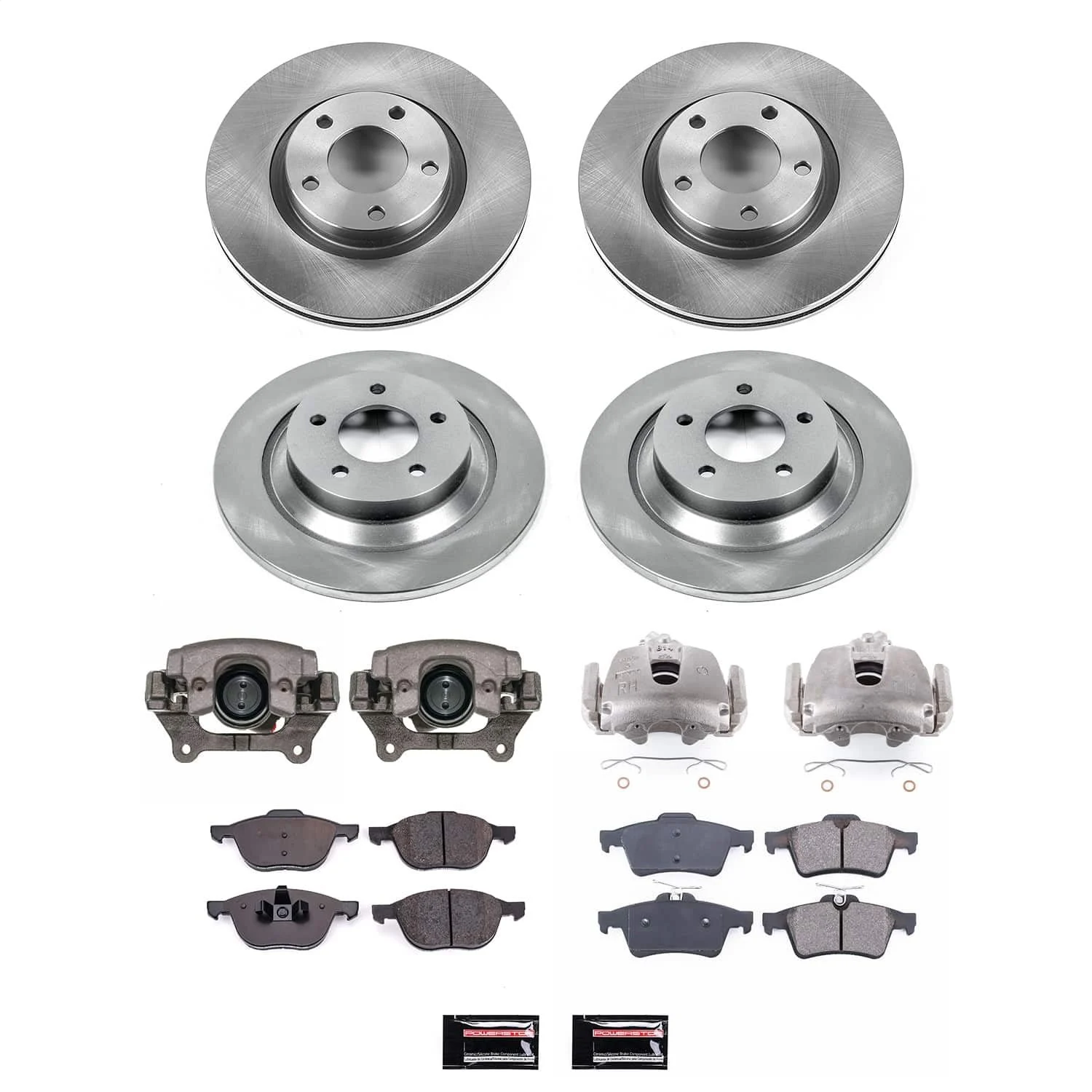 PowerStop KCOE5804 - Power Stop 08-10 Mazda 5 Front and Rear Autospecialty Kit w/Cals