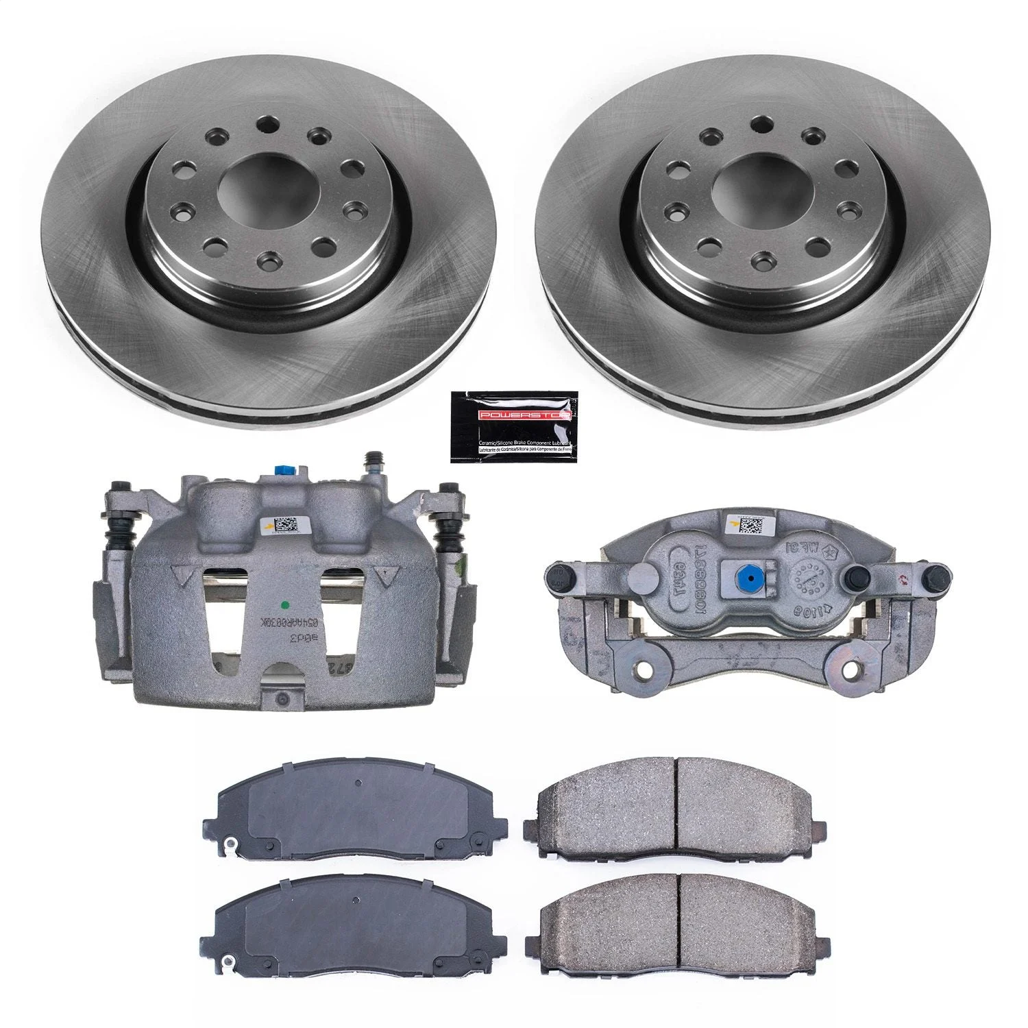 PowerStop KCOE7940A - Power Stop 18-21 Jeep Wrangler Front Autospecialty Kit w/Cals