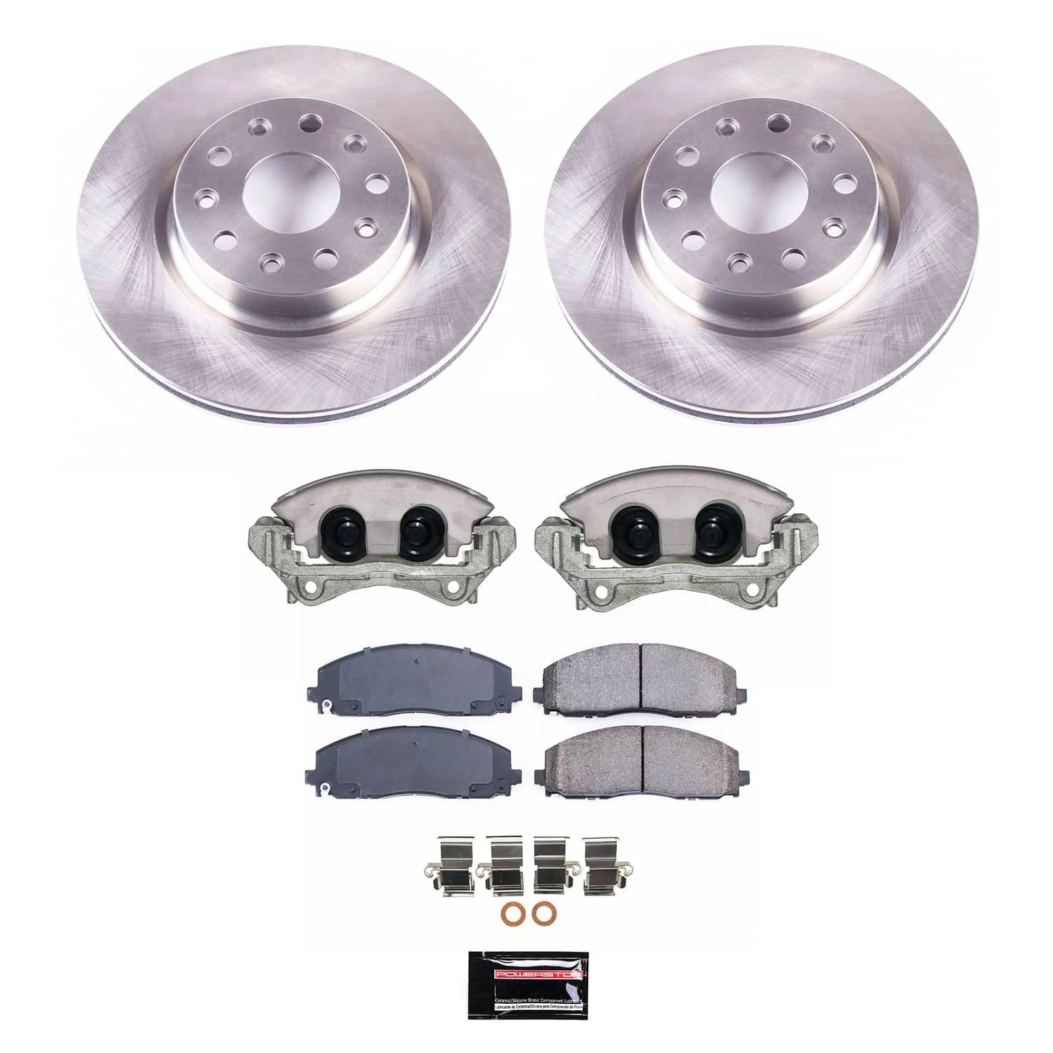 PowerStop KCOE7941A - Power Stop 18-21 Jeep Wrangler Front Autospecialty Kit w/Cals