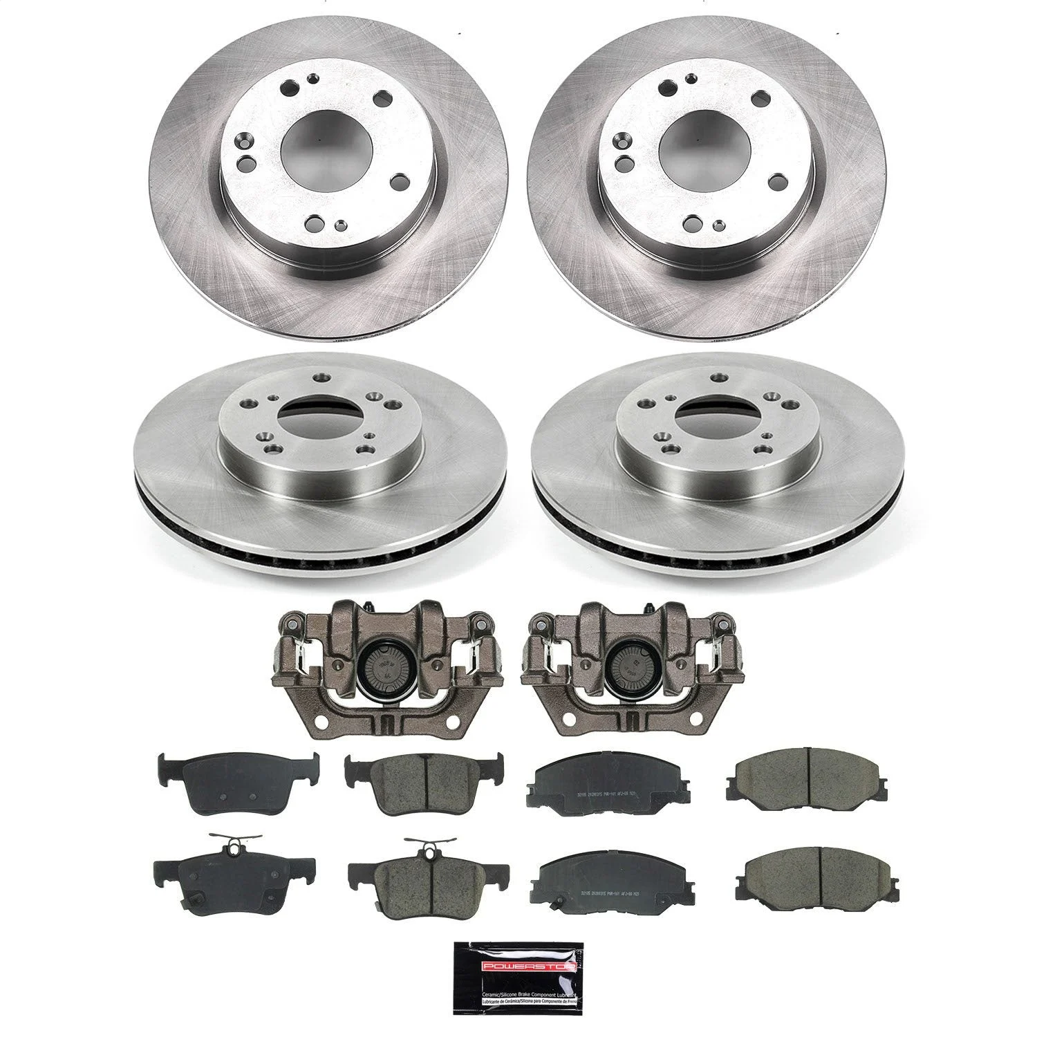 PowerStop KCOE8343 - Power Stop 22-23 Honda Civic Front and Rear Autospecialty Kit w/Calipers