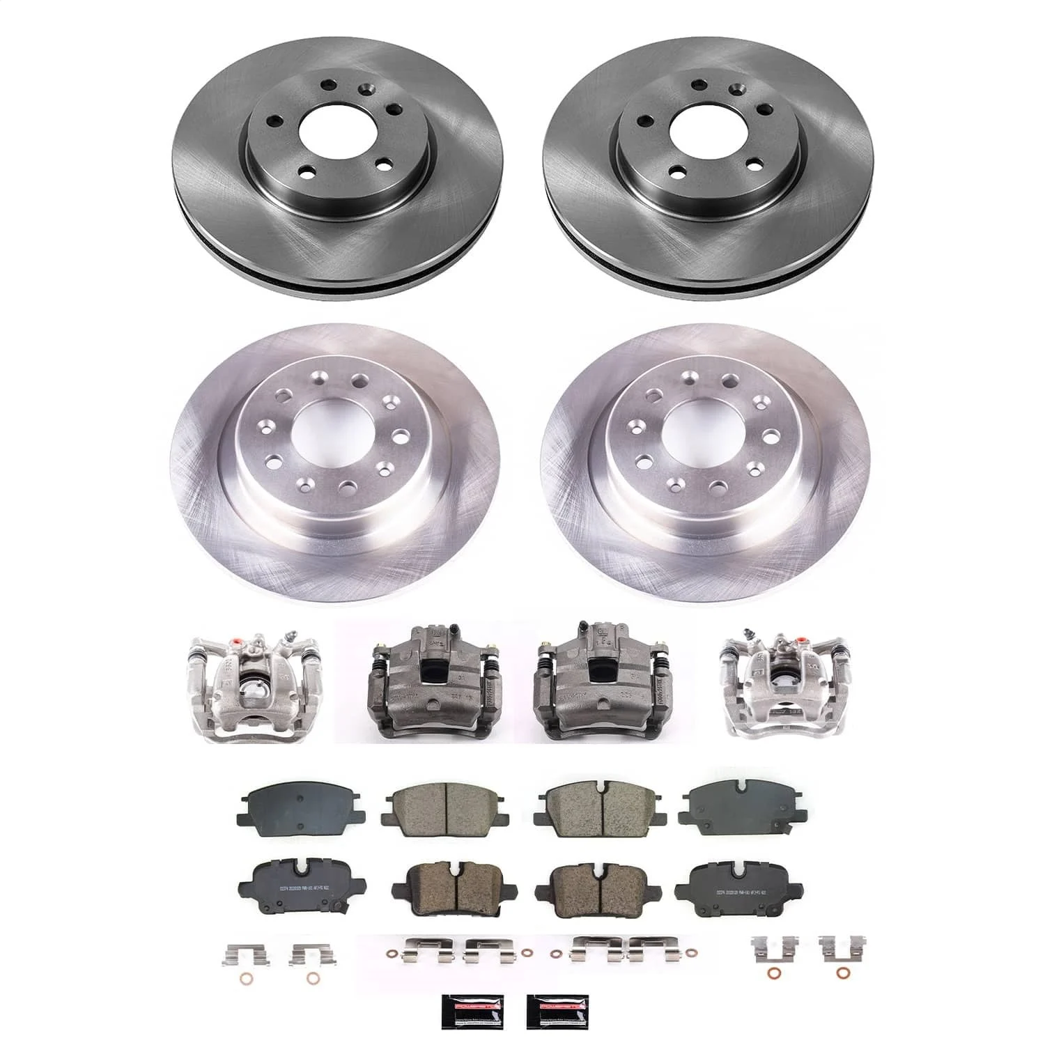 PowerStop KCOE8799 - Power Stop 2021 Chevrolet Malibu Front and Rear Autospecialty Kit w/Cals