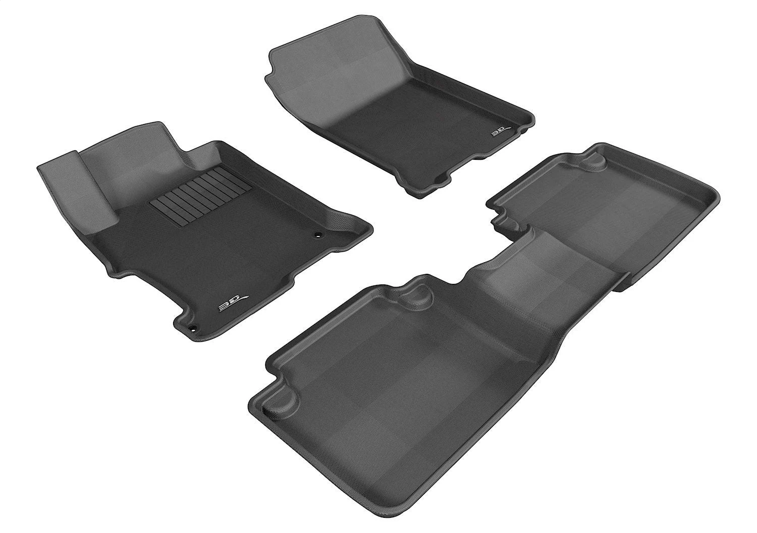 3D MAXpider L1HD04801509 - 2013-2017 Honda Accord Sedan Kagu 1st & 2nd Row Floormats - Black