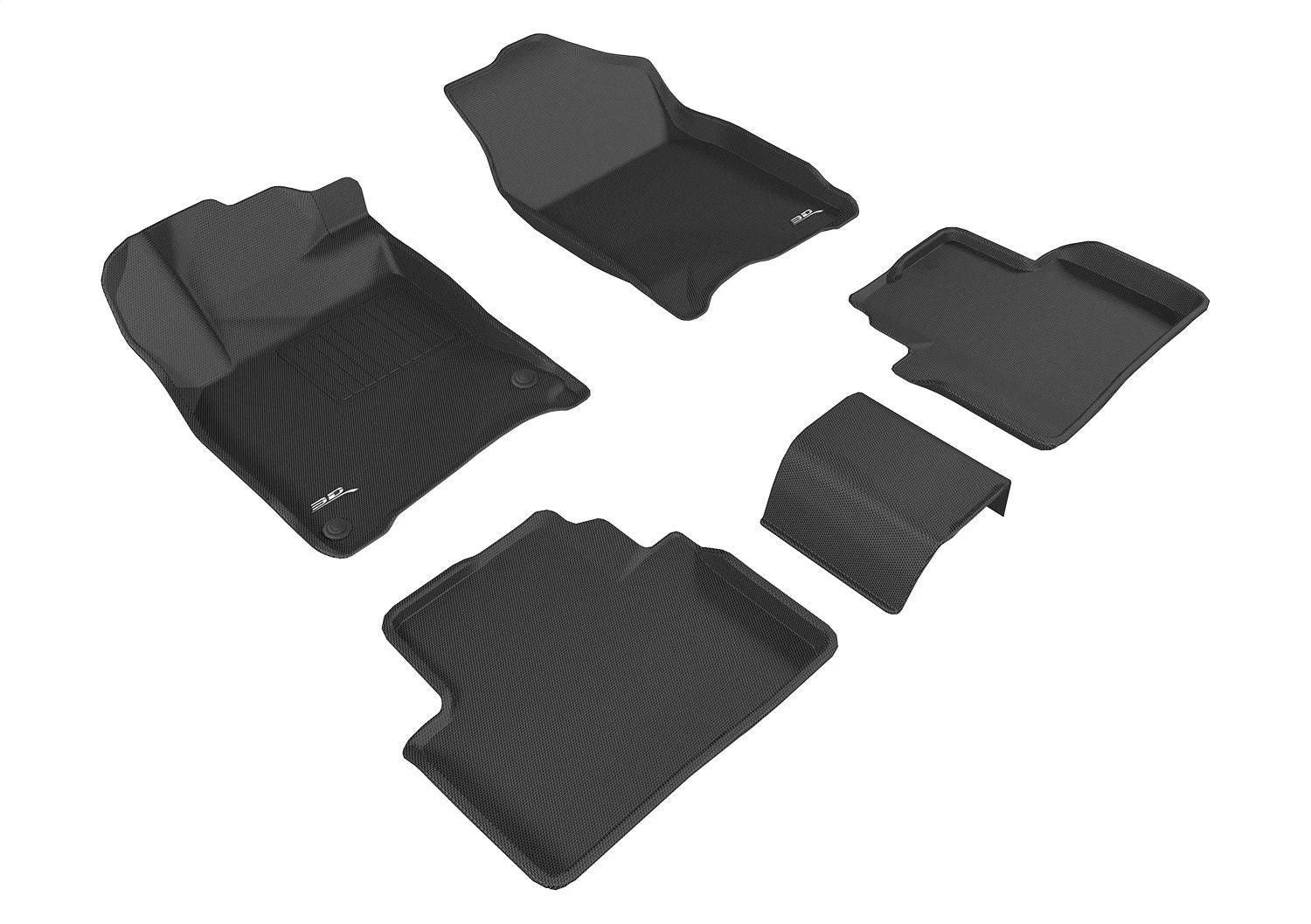 3D MAXpider L1HD07401509 - 2016-2020 Honda Civic Kagu 1st & 2nd Row Floormats - Black