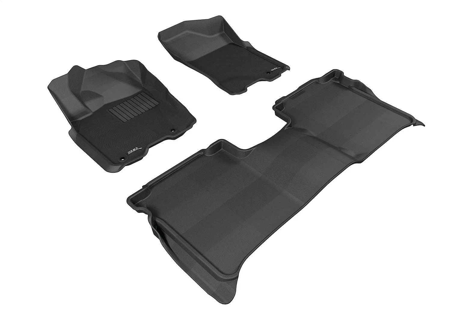 3D MAXpider L1NS06701509 - 2009-2015 Nissan Titan Crew Cab Kagu 1st & 2nd Row Floormats - Black