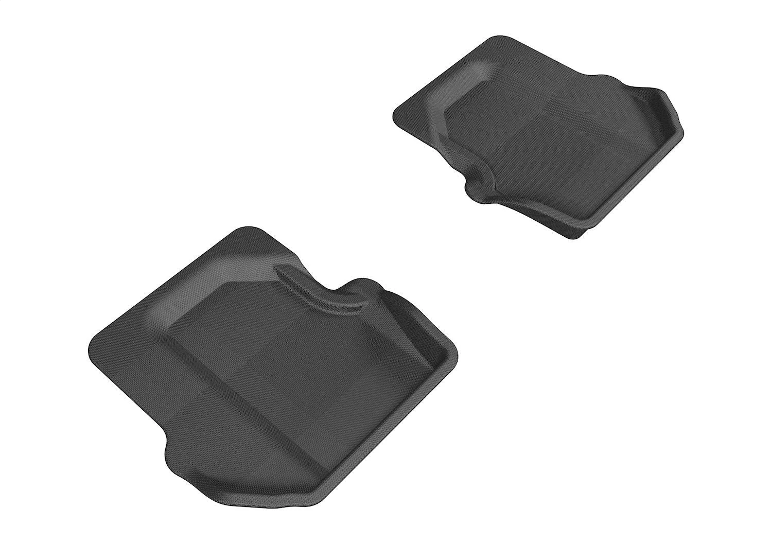 3D MAXpider L1PO01121509 - 2005-2012 Porsche 911 997 Kagu 2nd Row Floormats - Black