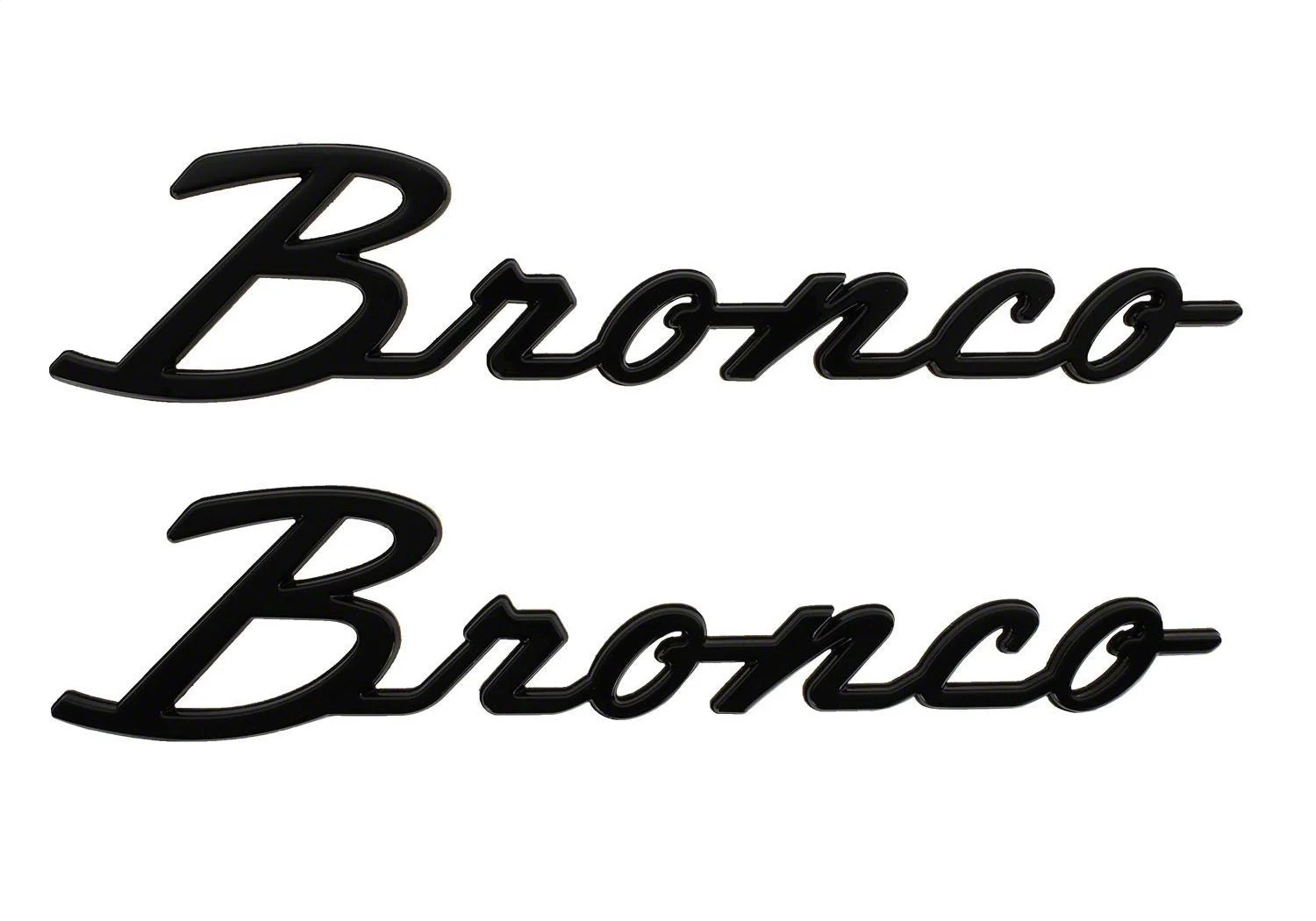 Ford Racing M-1447-BSGS - 21-24 Bronco Classic Script Fender Badge Kit - Gloss Black
