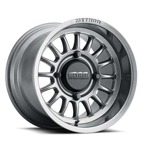 Method Wheels MR41157047852 - Aluminum Wheels 15x7 MR411 Bead Grip UTV Bolt Pattern 4 On 136 Offset 38 Lip Size 1.57 Gloss Titanium SL Method