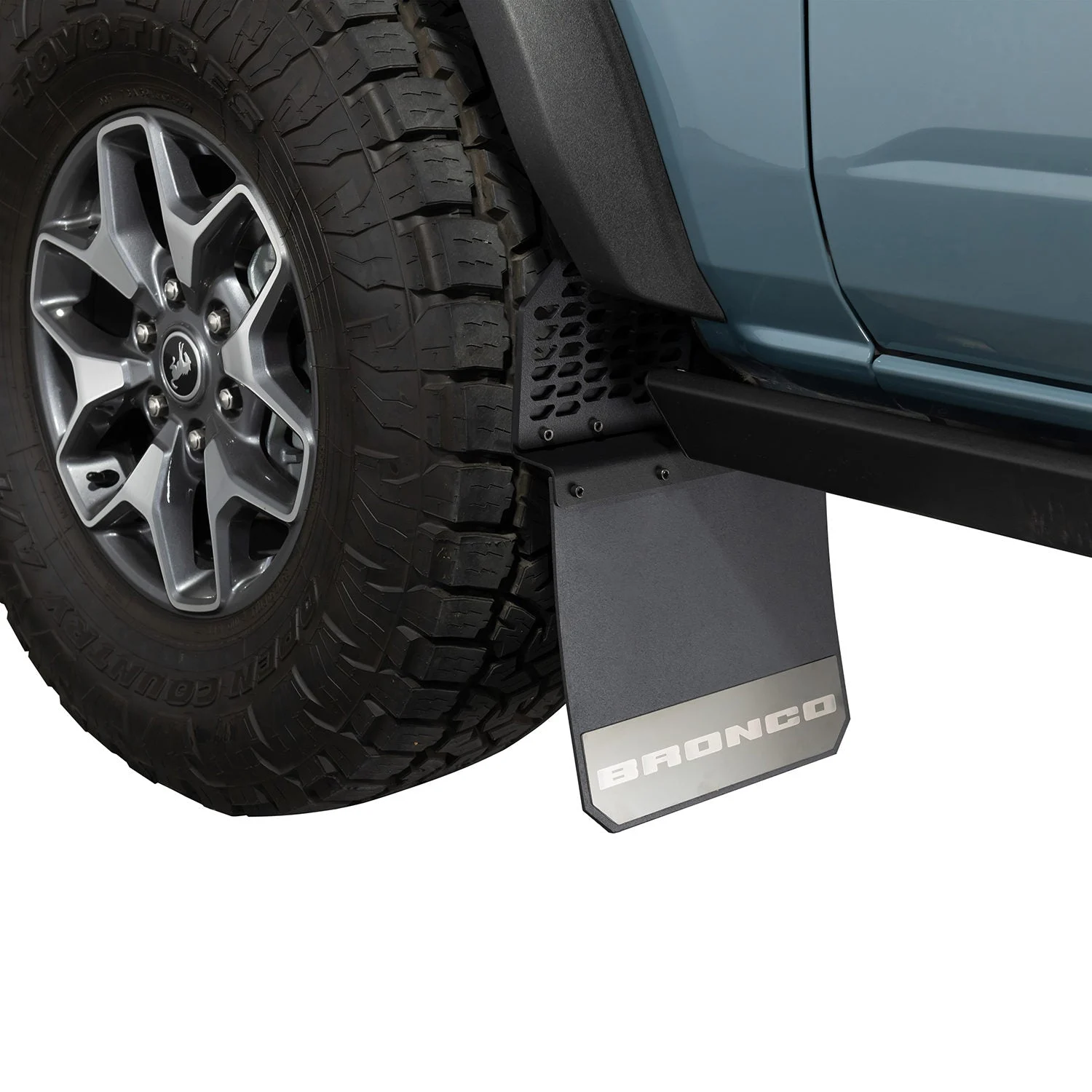 Putco 78281FD - HEX Mud Skins Bronco Logo Mud Flaps - Rear Set (Set of 2) Fits Ford Bronco 2021-2026