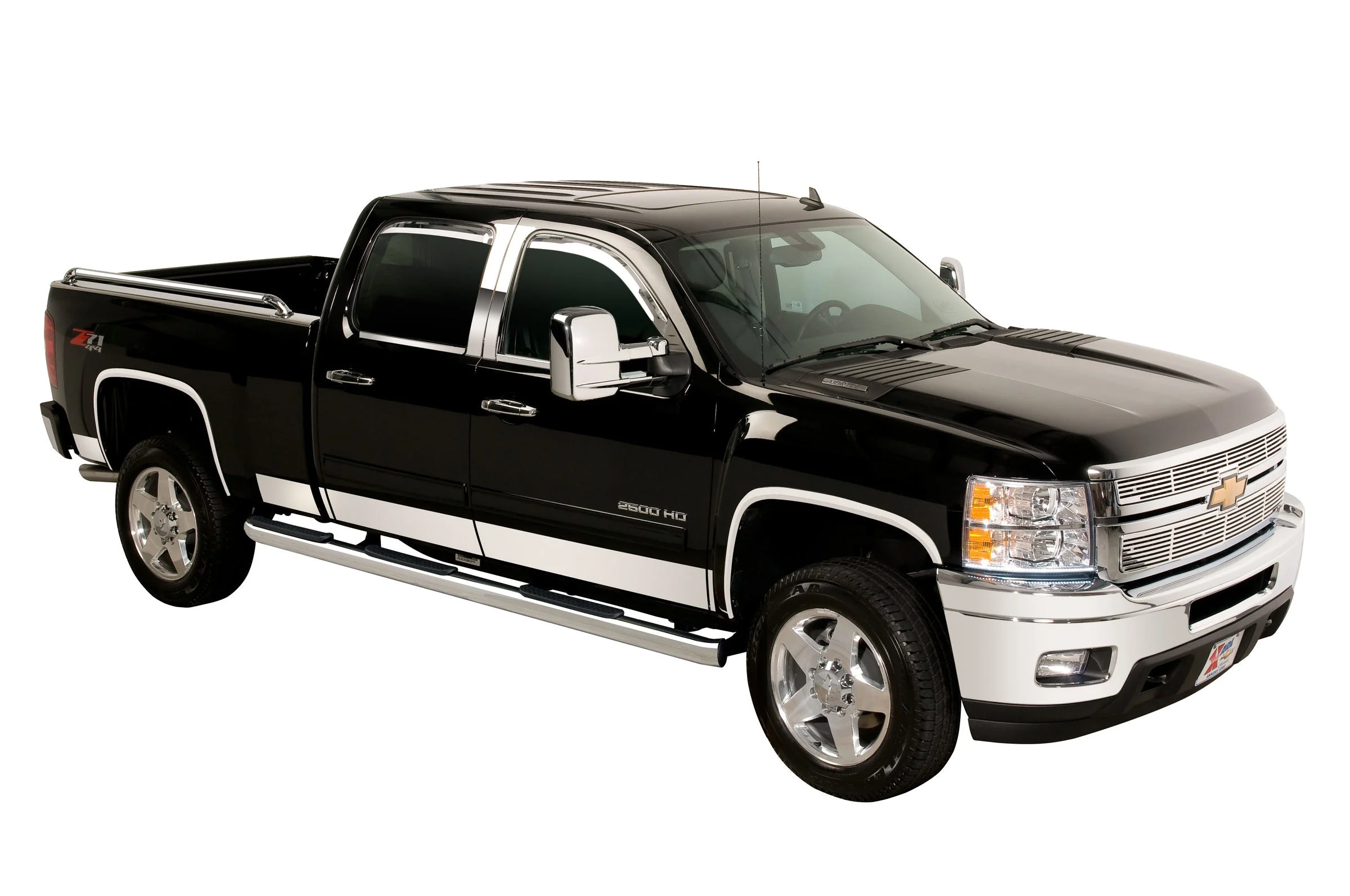Putco 9751225 - 14-18 Chevy Silv LD - Crew Cab - 6.5in Bed - 10pcs Stainless Steel Rocker Panels