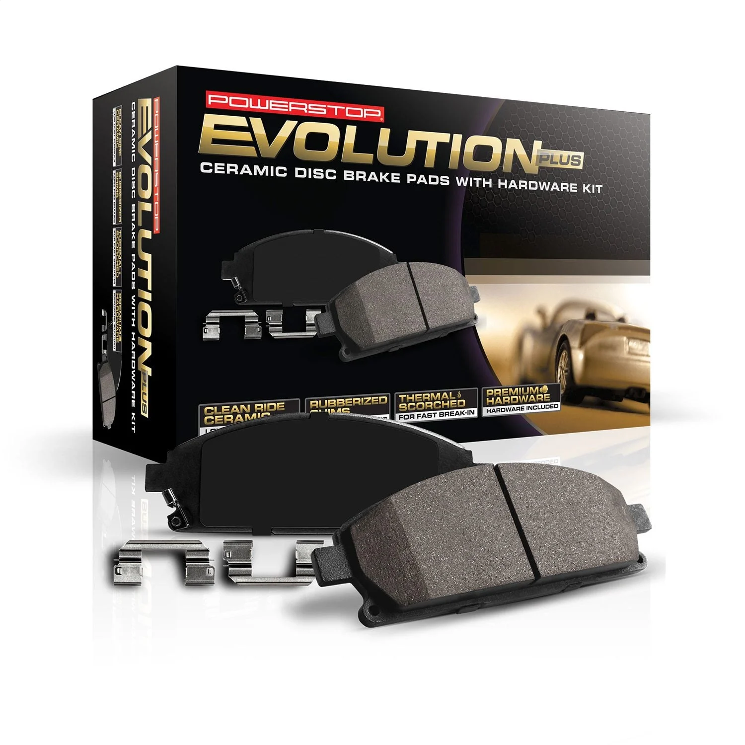 PowerStop 17-1707 - Power Stop 15-19 Cadillac Escalade Rear Z17 Evolution Ceramic Brake Pads w/Hardware