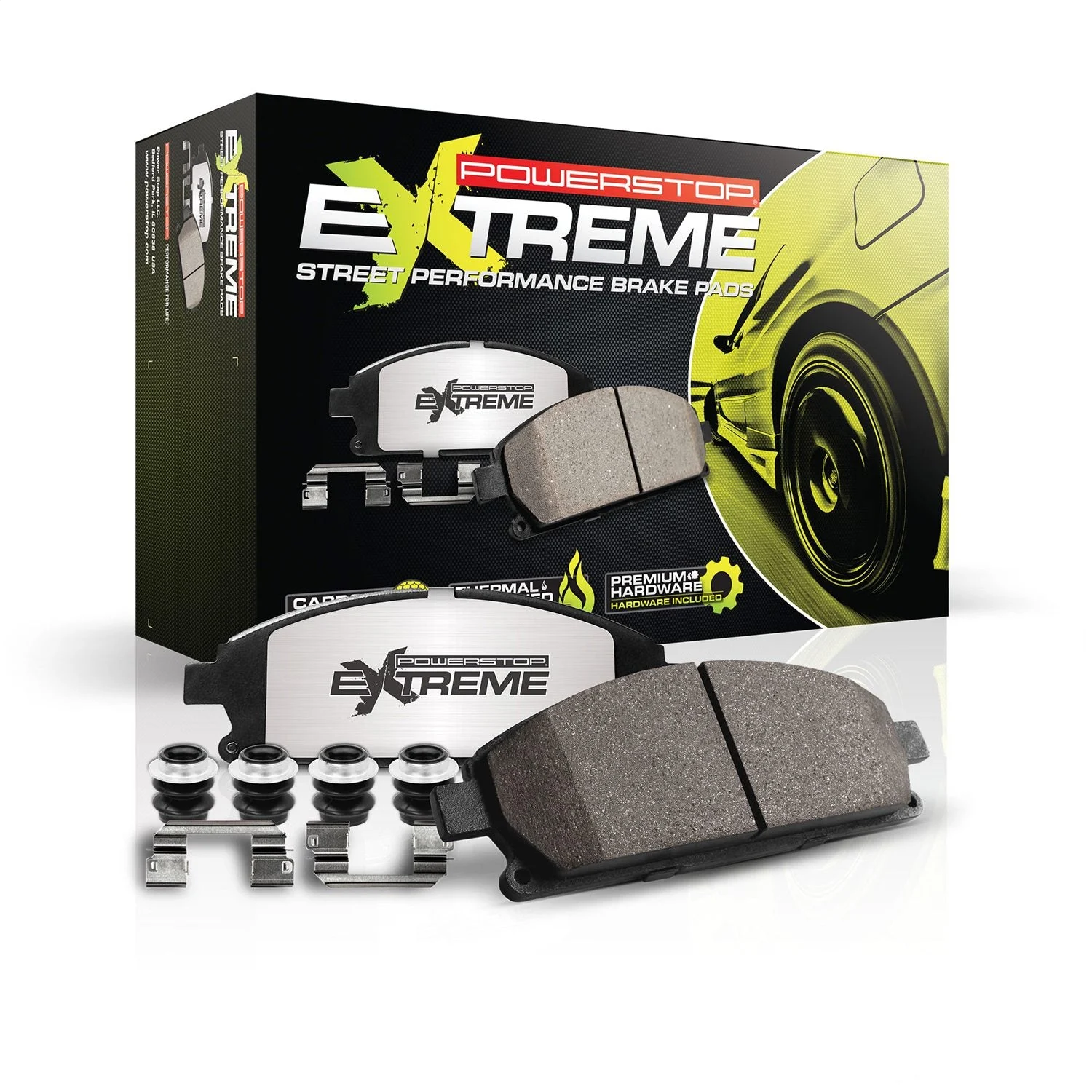 PowerStop Z26-2450 - Power Stop 23-24 Toyota GR Corolla Front Z26 Street Brake Pad w/Hardware