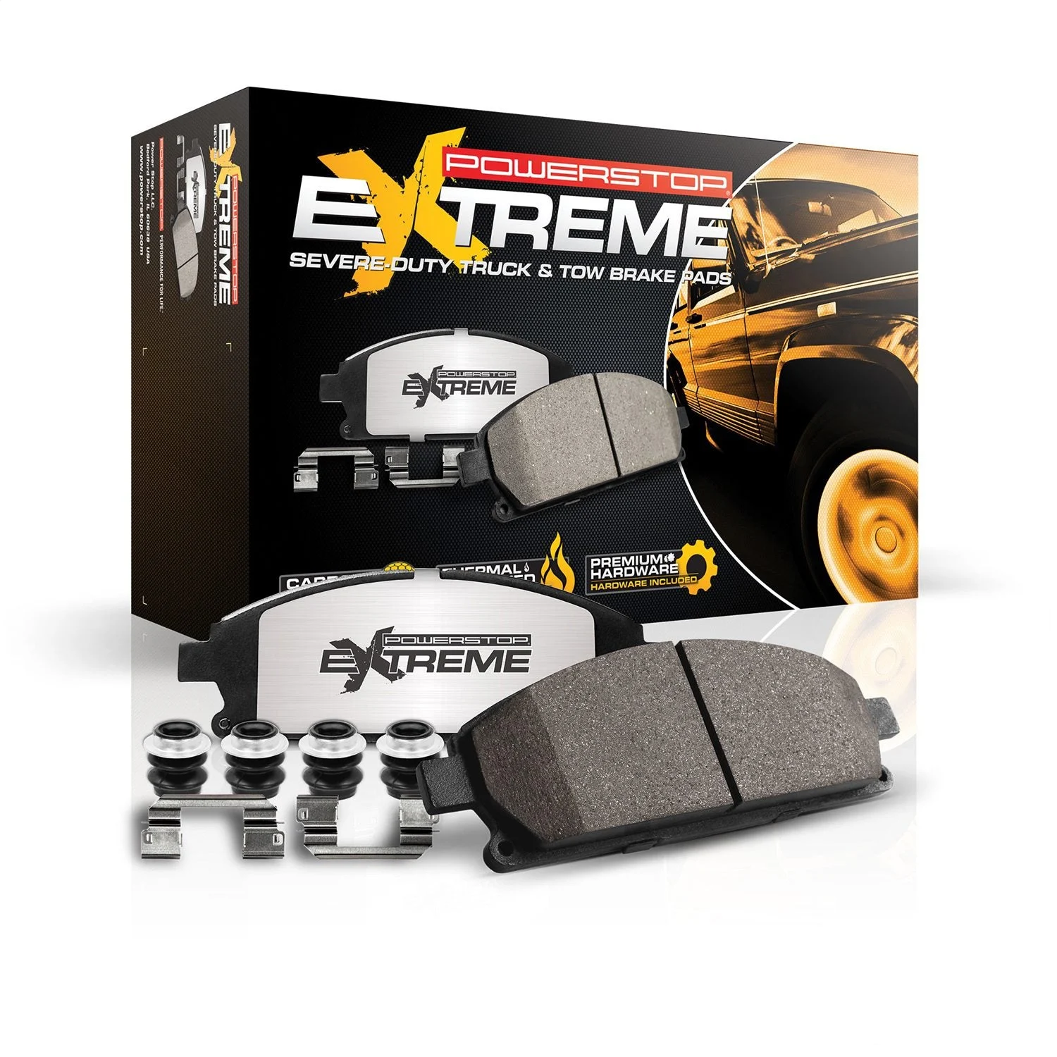 PowerStop Z36-1274 - Power Stop 07-18 Jeep Wrangler Rear Z36 Truck & Tow Brake Pads w/Hardware