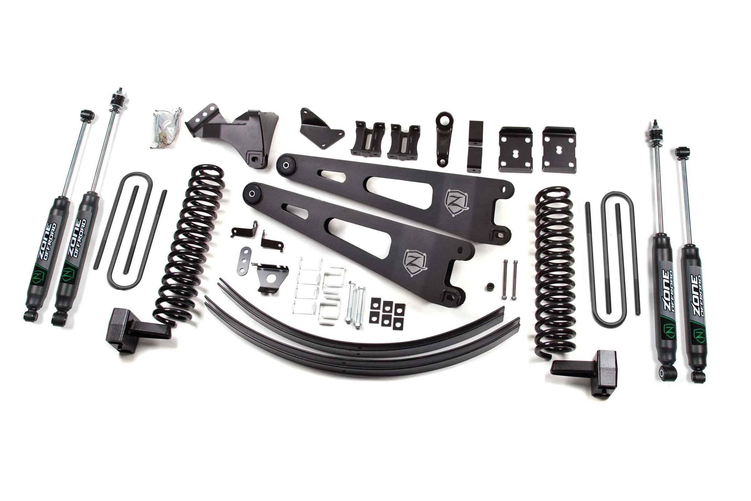 Zone Offroad ZONF32N - 11-14 Ford F-250/F-350 Super Duty 6 Inch Lift Kit Gas Without Overload With Nitro Shocks  Offroad