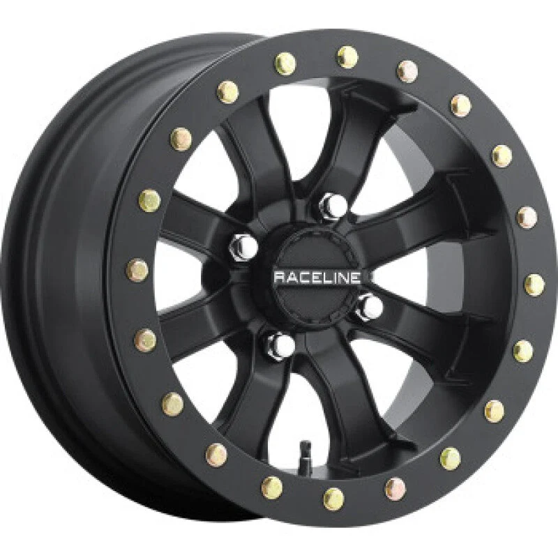 Raceline A71B Mamba 14x10in / 4x137 BP / 5+5 0mm Offset / 110.18mm Bore - Satin Black Beadlock Wheel