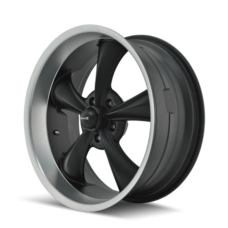 Ridler 695 20x10 / 5x127 BP / 0mm Offset / 83.82mm Hub Matte Black Machined Wheel