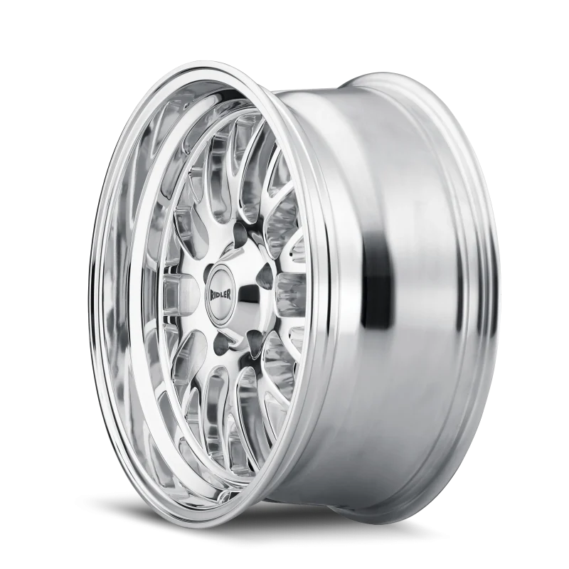 Ridler 607 20x10 / 5x120.65 BP / 0mm Offset / 83.82mm Hub Polished Wheel