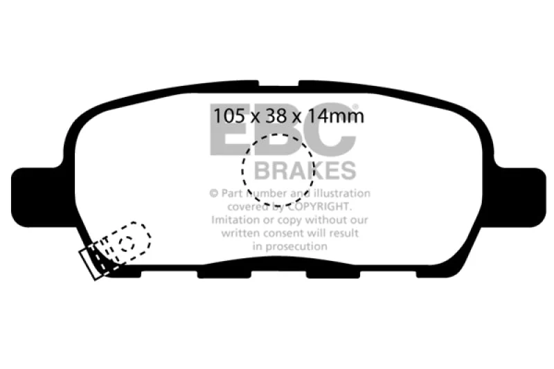 EBC Ultimax2 Low Dust Street - Rear Ultimax 2 Pad PN UD1288