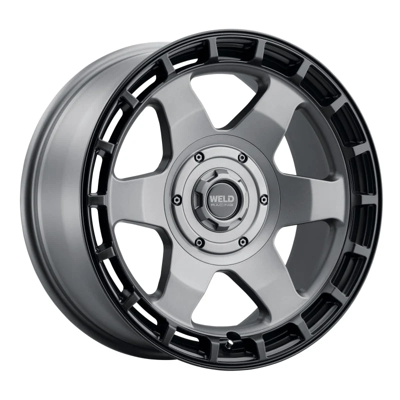 Weld Off-Road Ridge 20x9 - 6x135 / 6x139.7 BP - ET0 - 106.1mm CB - Satin Gunmetal Wheel (Black Ring)
