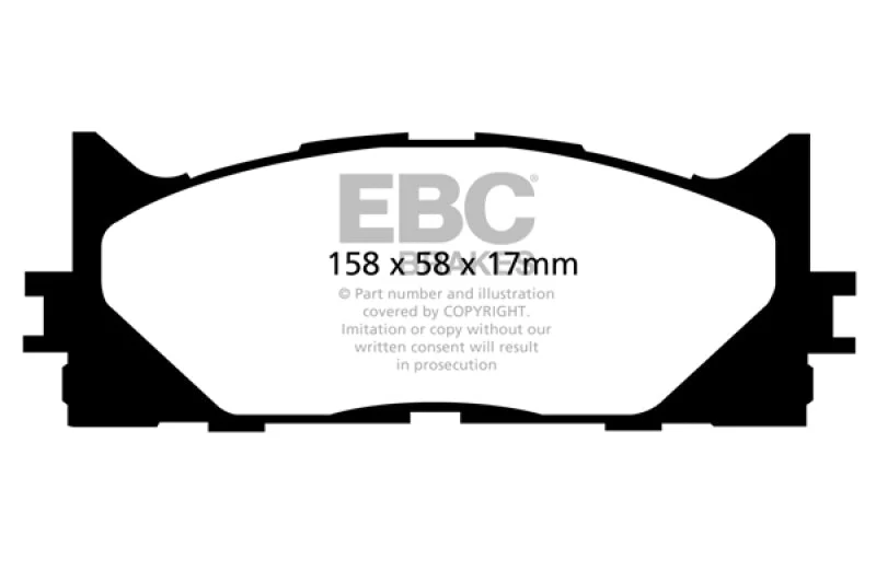 EBC Ultimax2 Low Dust Street - Front Ultimax 2 Pad PN UD1222
