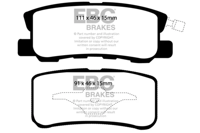 EBC - Rear Yellowstuff Pad PN DP41407R