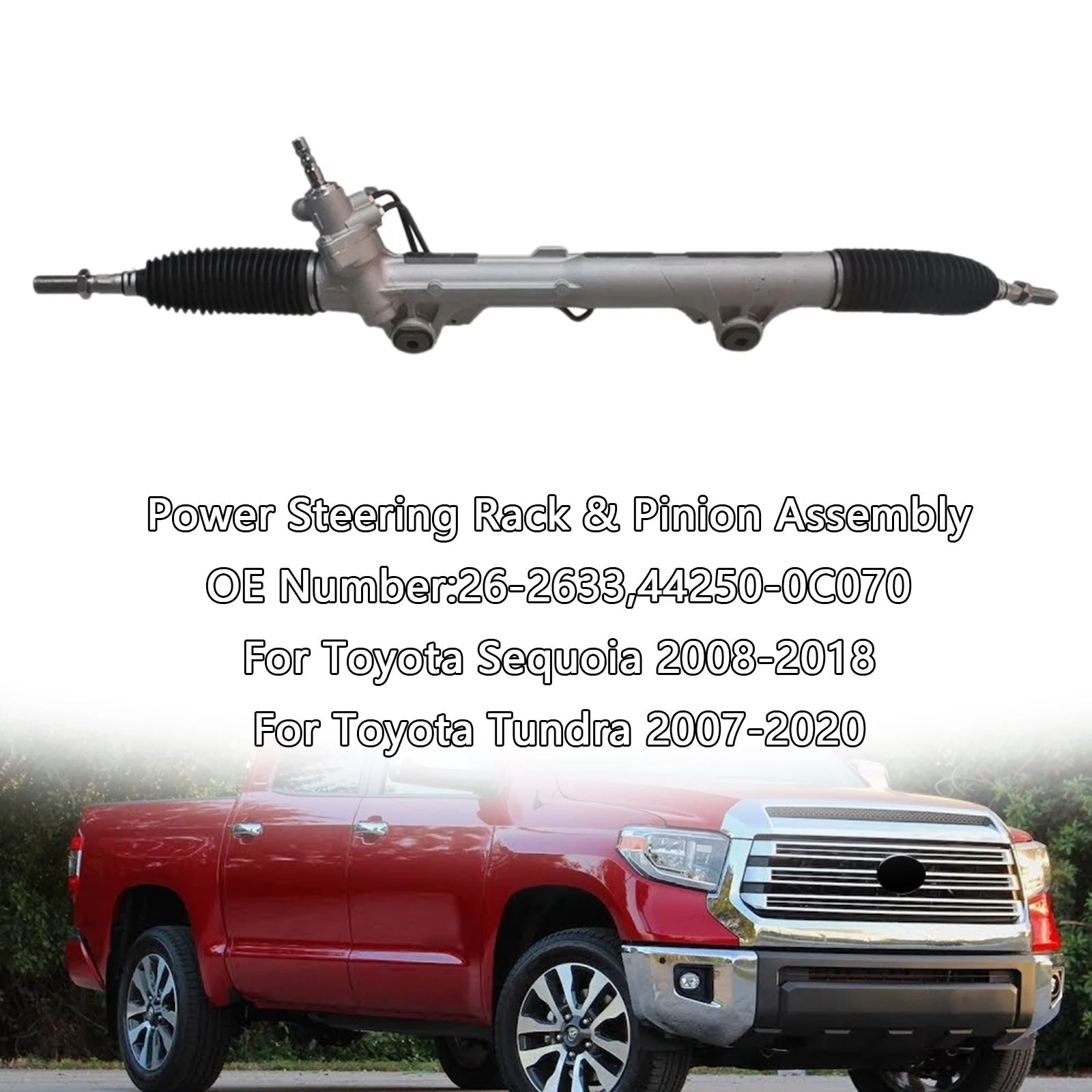 Power Steering Rack & Pinion Assembly For Toyota Tundra 5.7L 4.7L 4.0L 2007-2020