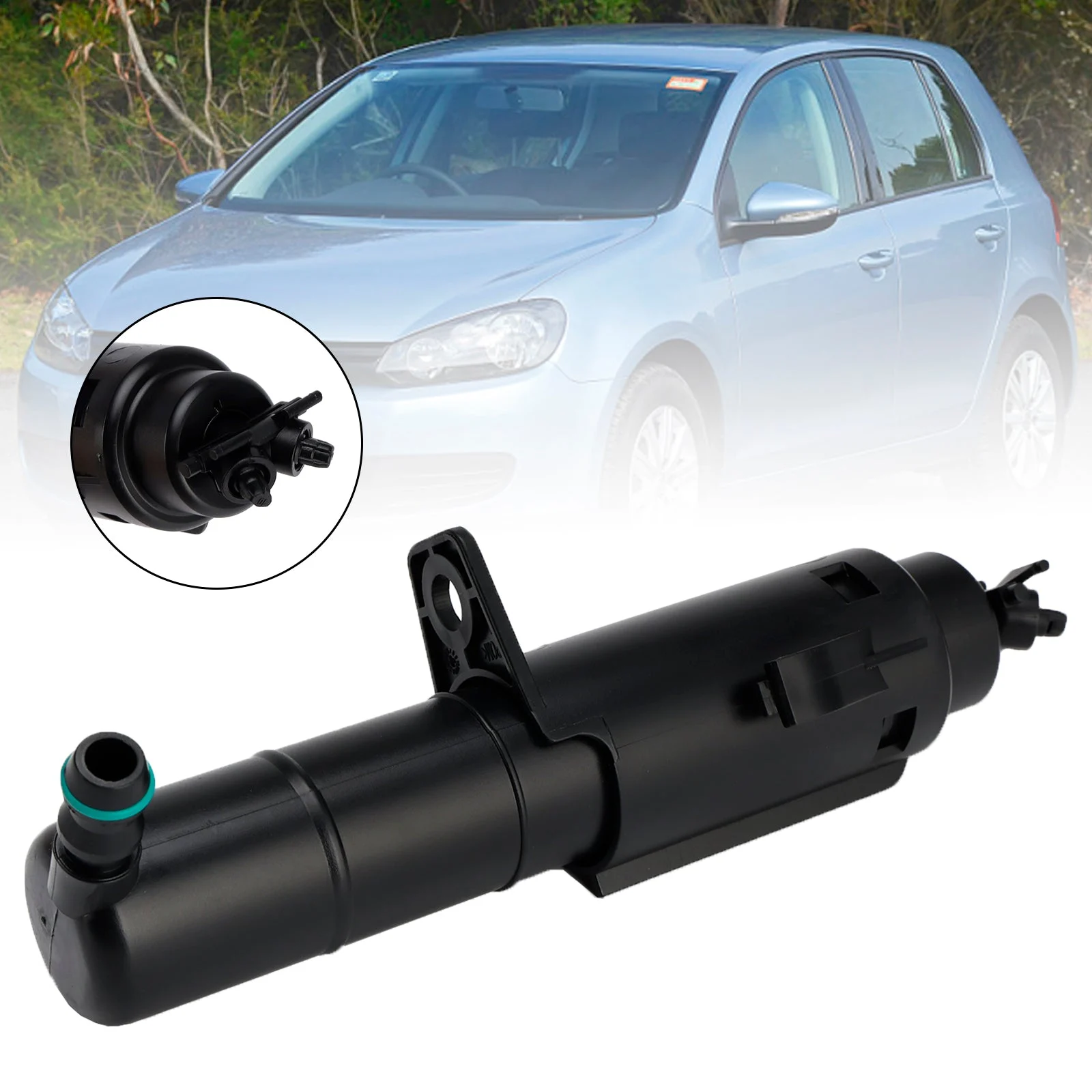 Front Headlight Spray Washer Nozzle 5K0955978A For VW Golf Jetta MK6