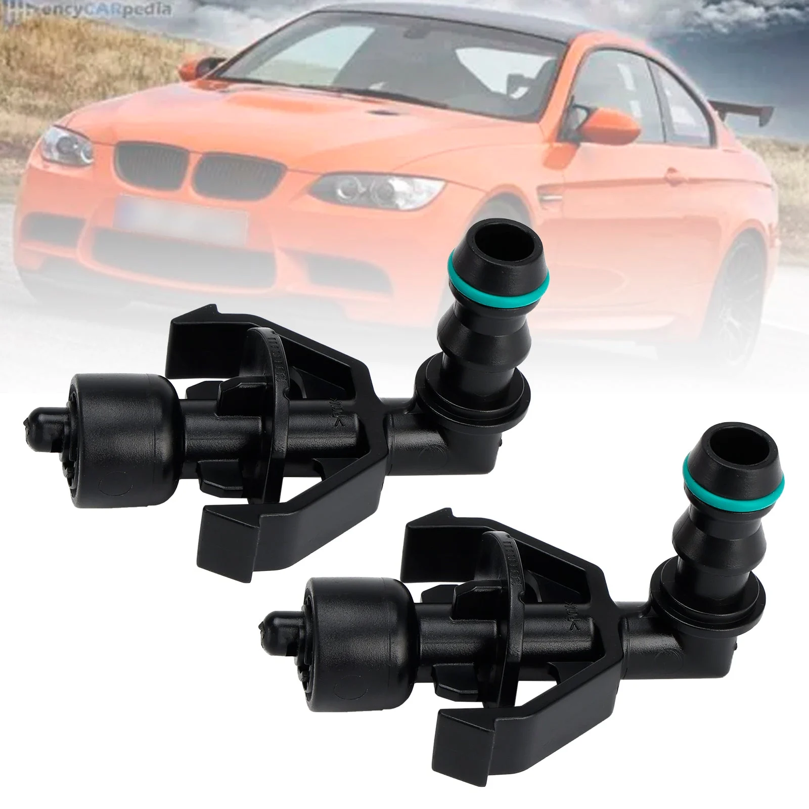 1 Pair Front Headlight Spray Washer Nozzle 61678044541 For BMW M3 2005-2013