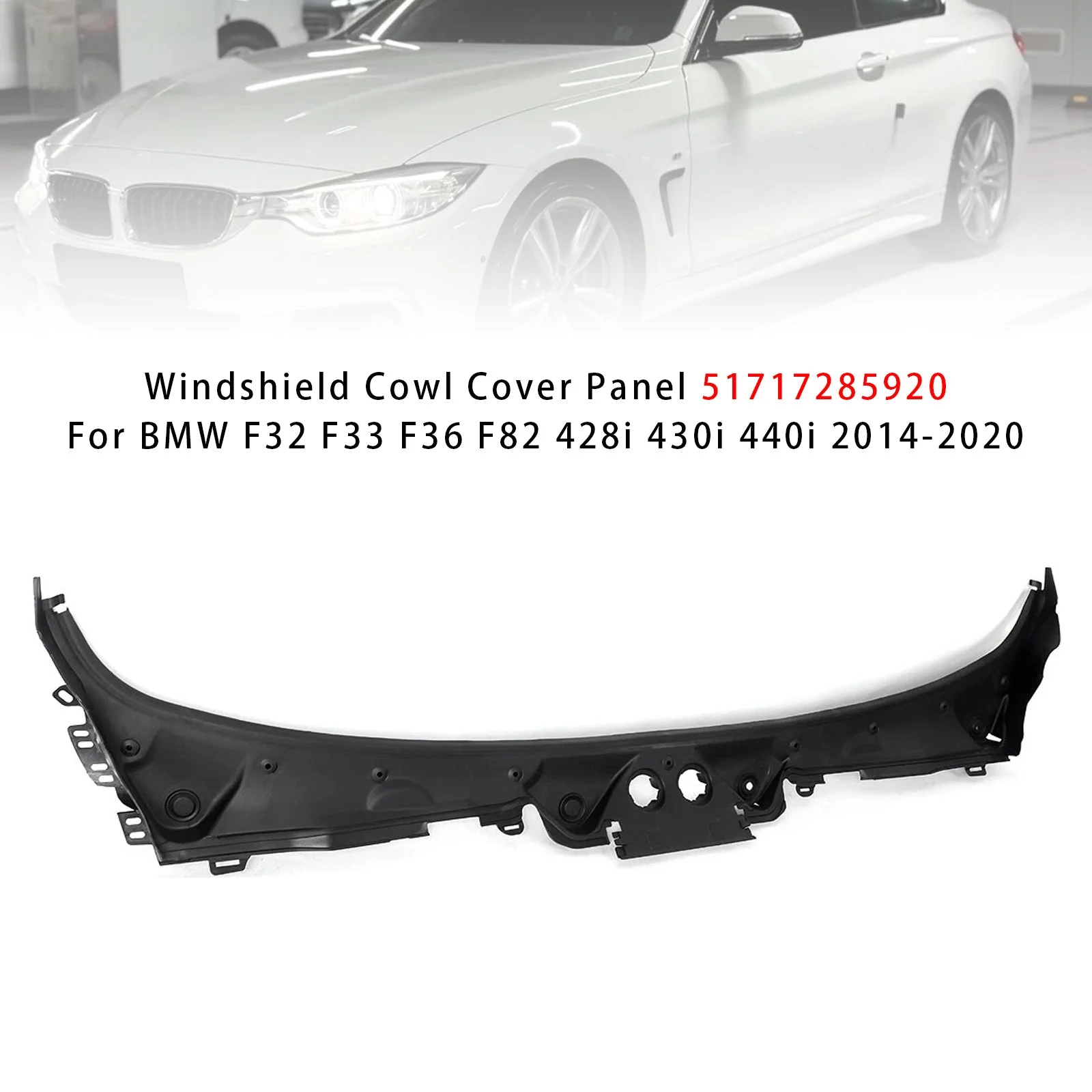 Windshield Cowl Cover Panel For BMW F32 F33 F36 F82 428i 430i 440i 2014-2020