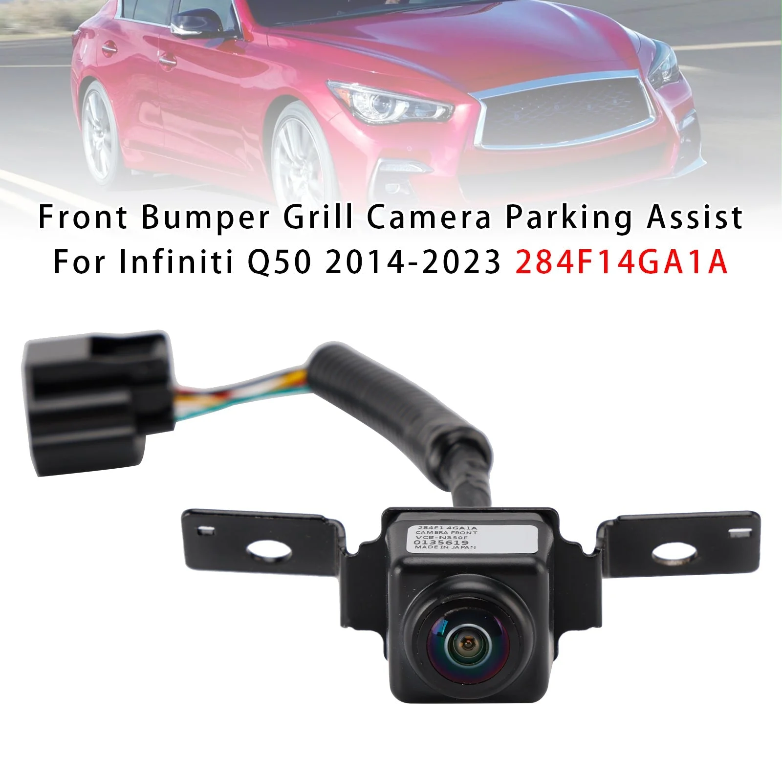 Front Bumper Grill Camera Parking Assist For Infiniti Q50 2014-2023 284F14GA1A
