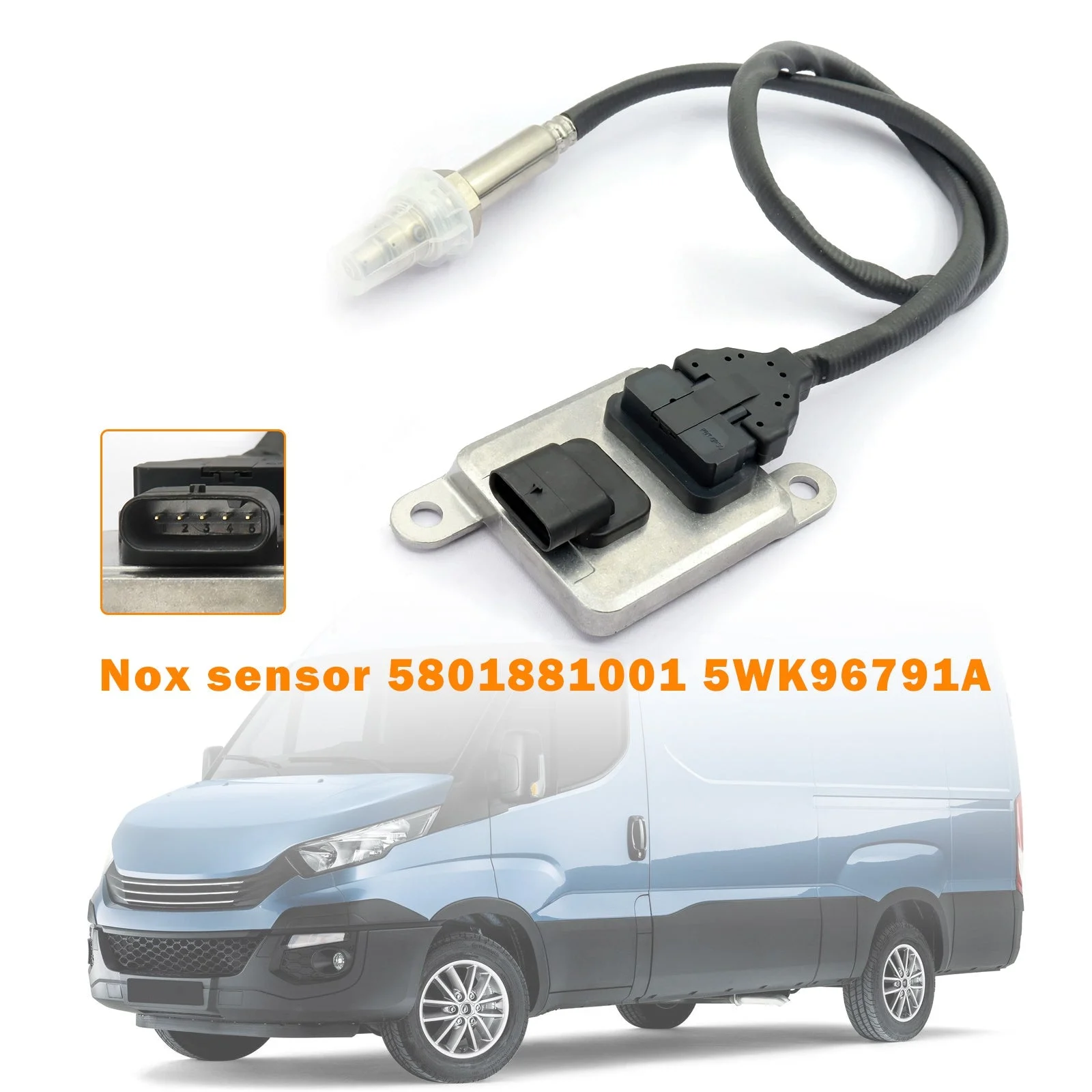 24V Nitrogen Oxide NOx Sensor 5801881001 5WK96791A For IVECO DAILY 2014-2018
