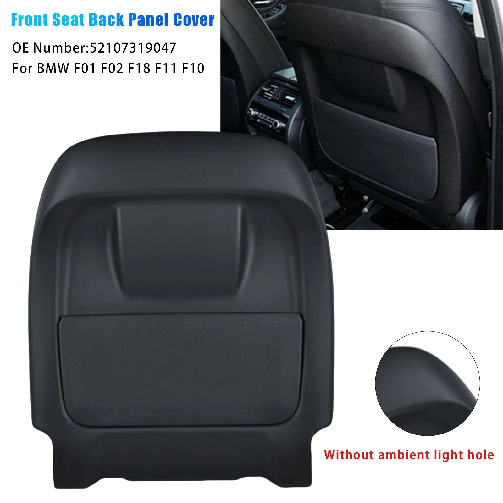 Front Seat Back Panel Cover 52107319047 For BMW X5 F15 X6 M F86 2014-2018