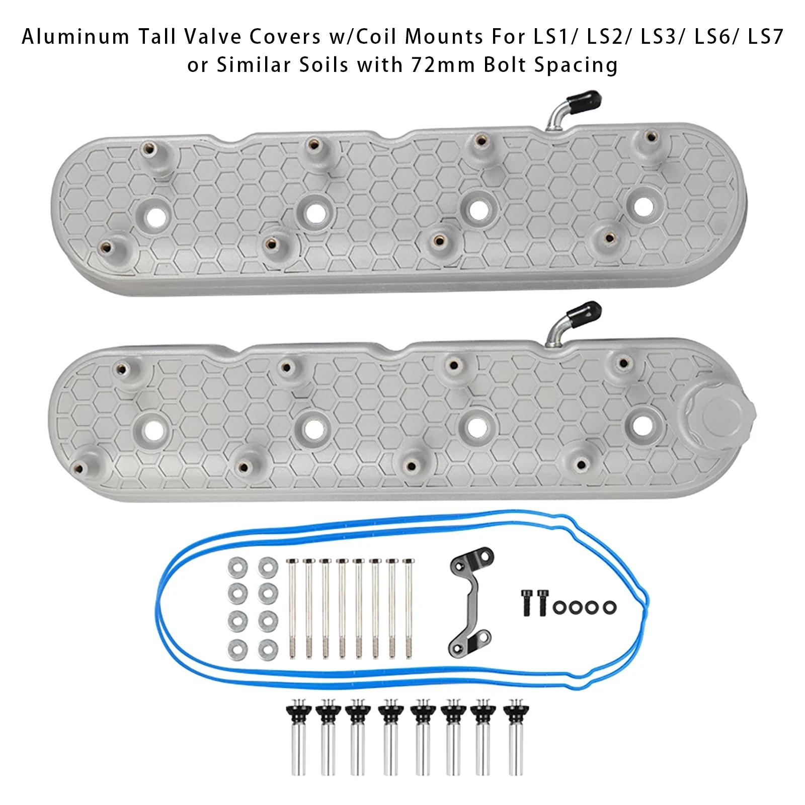 Valve Covers w/Coil Mounts For LS1/ LS2/ LS3/ LS6/ LS7 Similar Soils with 72mm