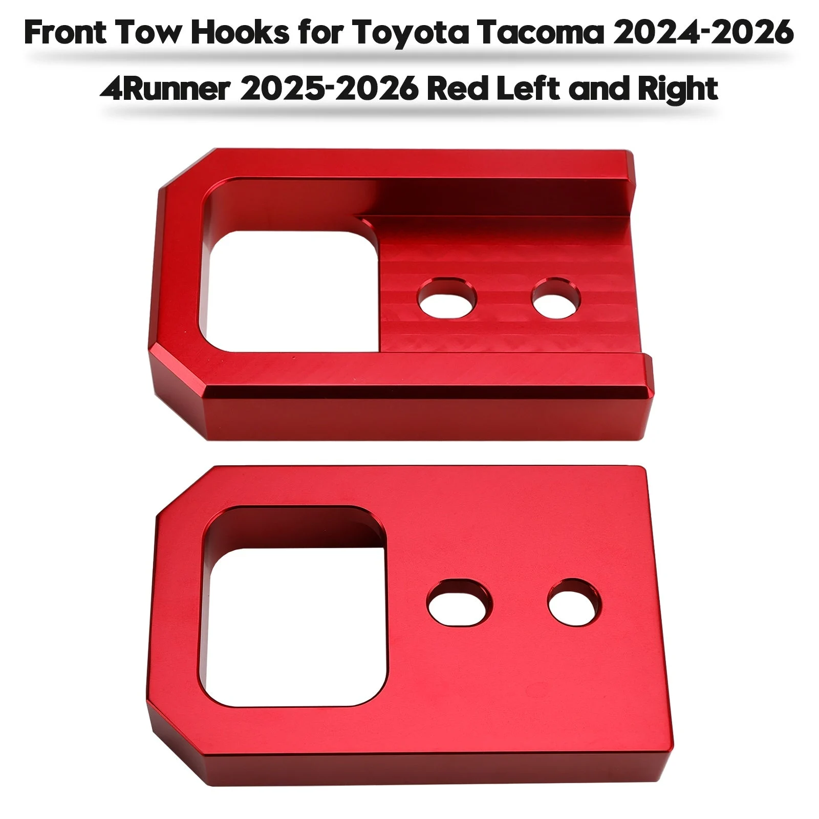 Front Tow Hooks for Toyota Tacoma 2024-2026 4Runner 2025-2026 Red Left and Right