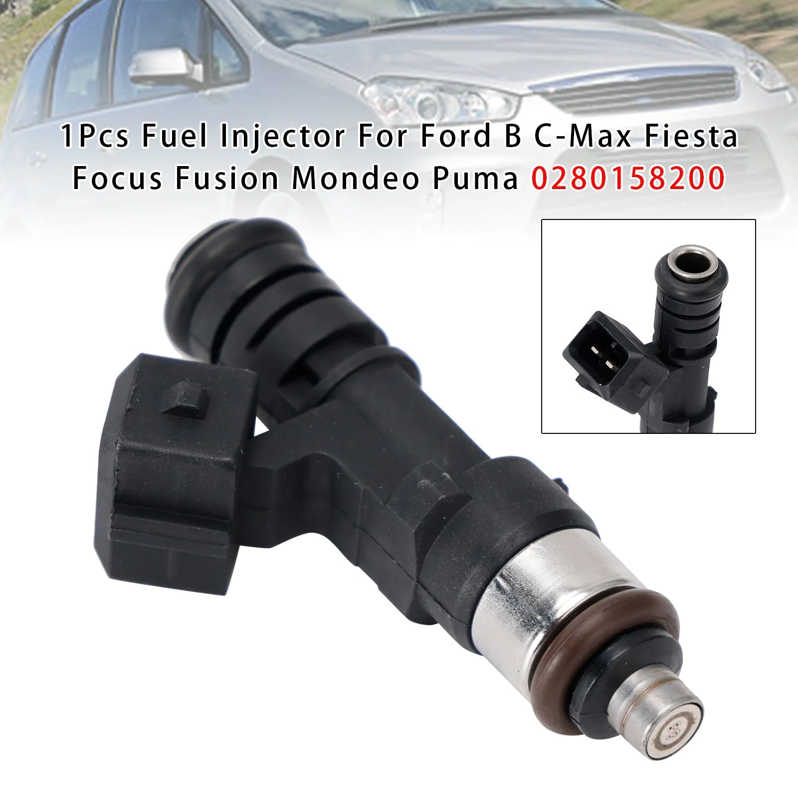 1Pcs Fuel Injector For Ford B C-Max Fiesta Focus Fusion Mondeo Puma 0280158200