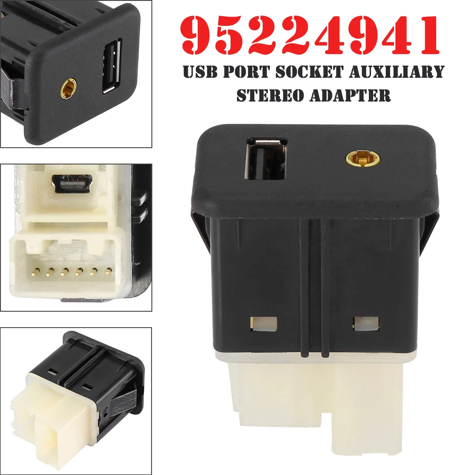USB Port Socket Auxiliary Stereo Adapter for Chevrolet Spark 95224941