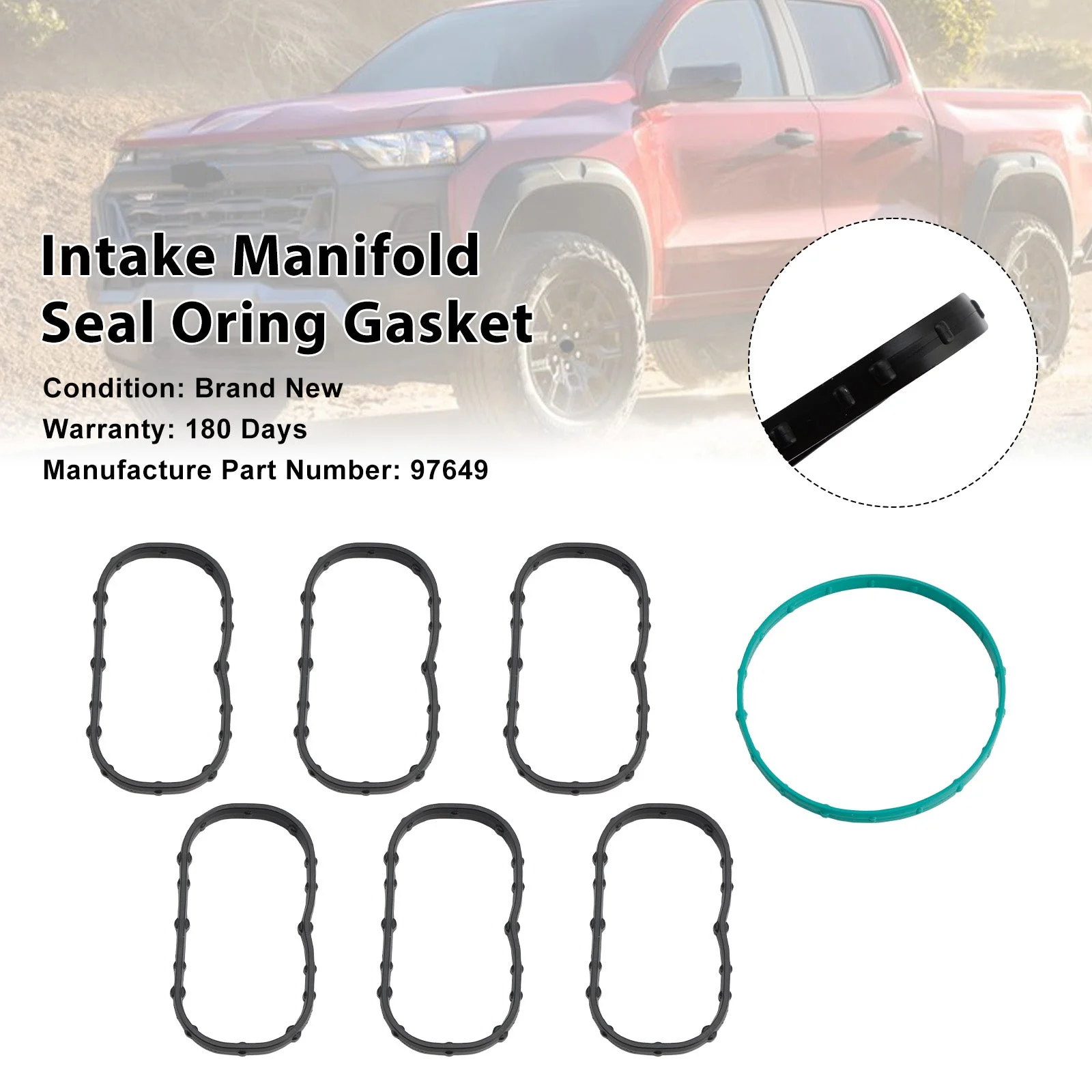 Engine Intake Manifold Seal Oring Gasket Set 97649 Fit Chevrolet Colorado