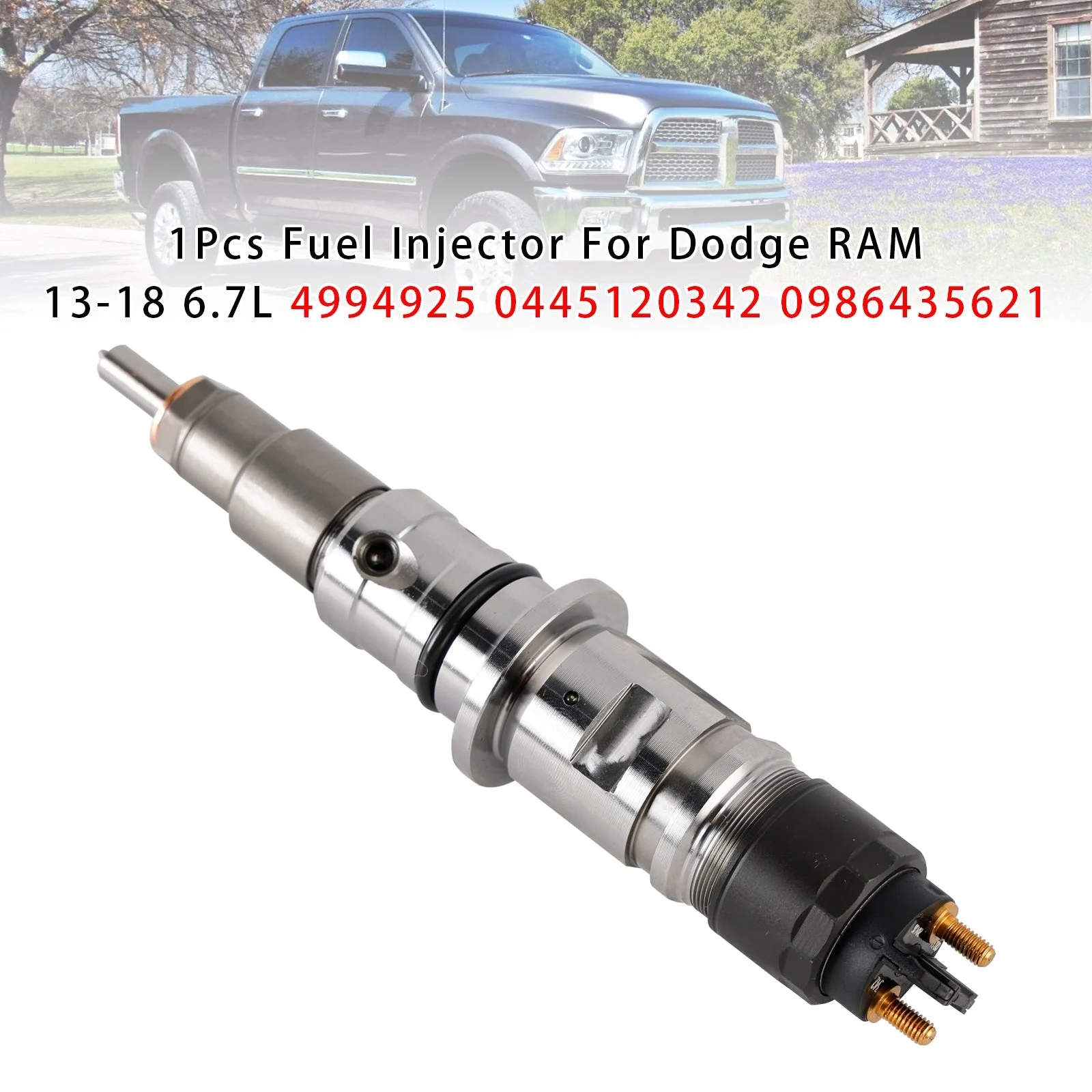1Pcs Fuel Injector For Dodge RAM 13-18 6.7L 4994925 0445120342 0986435621