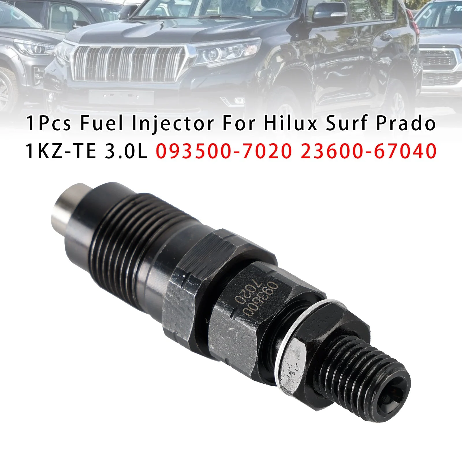 1Pcs Fuel Injector For Hilux Surf Prado 1KZ-TE 3.0L 093500-7020 23600-67040