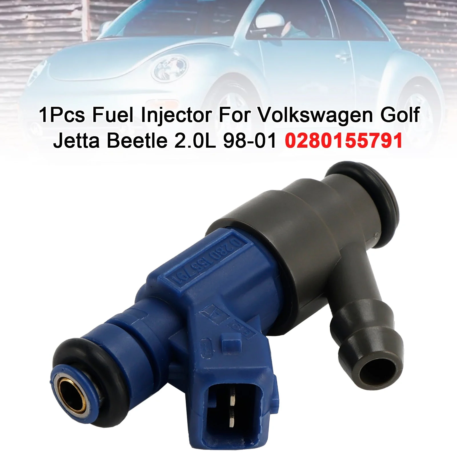 1Pcs Fuel Injector For Volkswagen Golf Jetta Beetle 2.0L 98-01 0280155791