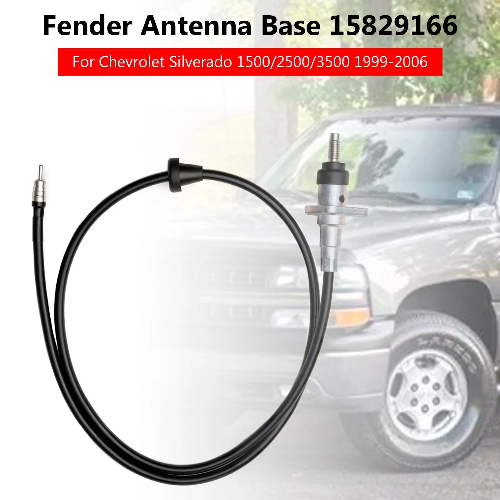 Fender Antenna Base 15829166 For Chevrolet Silverado 1500/2500/3500 1999-2006