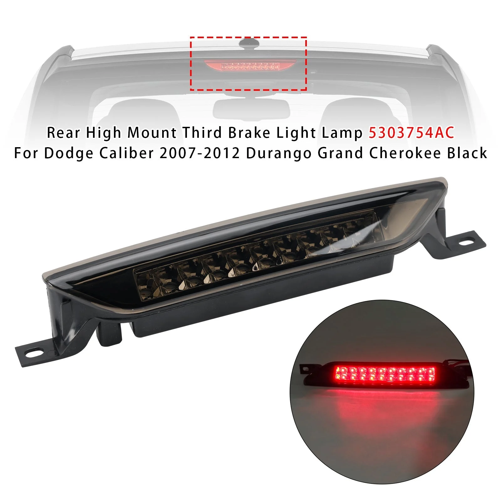 Rear High Mount Third Brake Light Lamp For Dodge Caliber 2007-2012