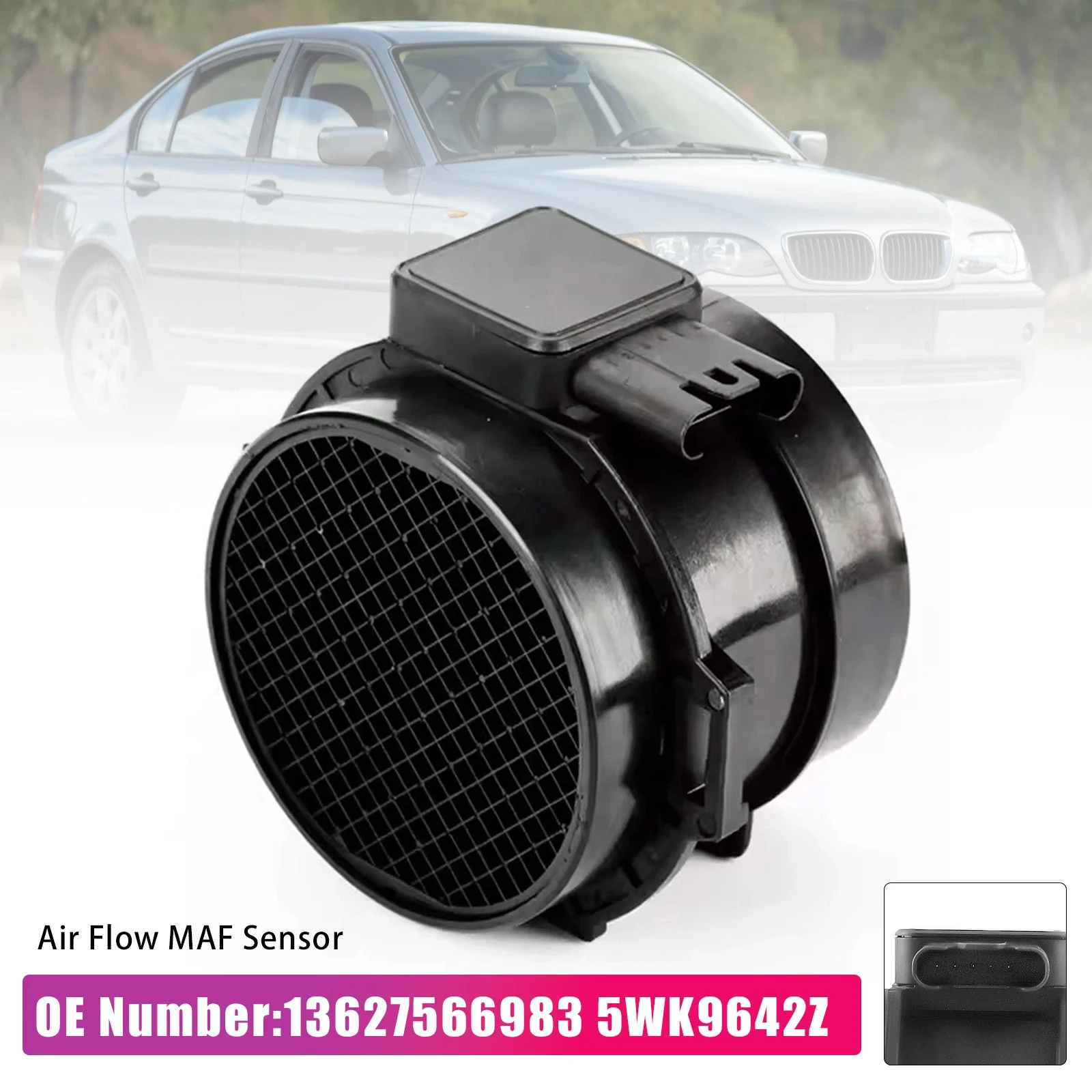 Mass Air Flow Sensor MAF 13627566983 5WK9642Z For BMW Z4 330i 330Ci X3