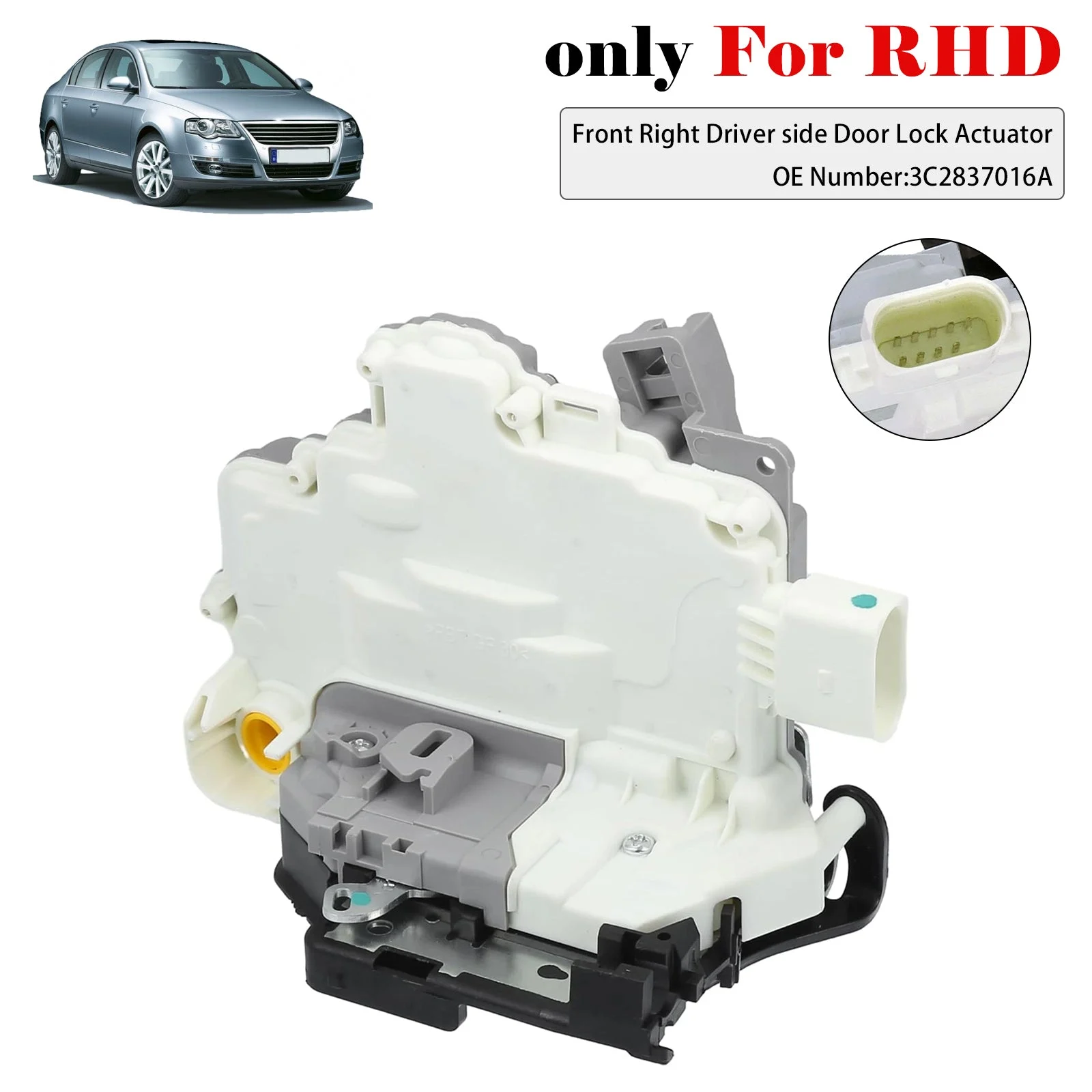 Front Right Door Lock Actuator 3C2837016A For VW Passat Tiguan For Audi Q7