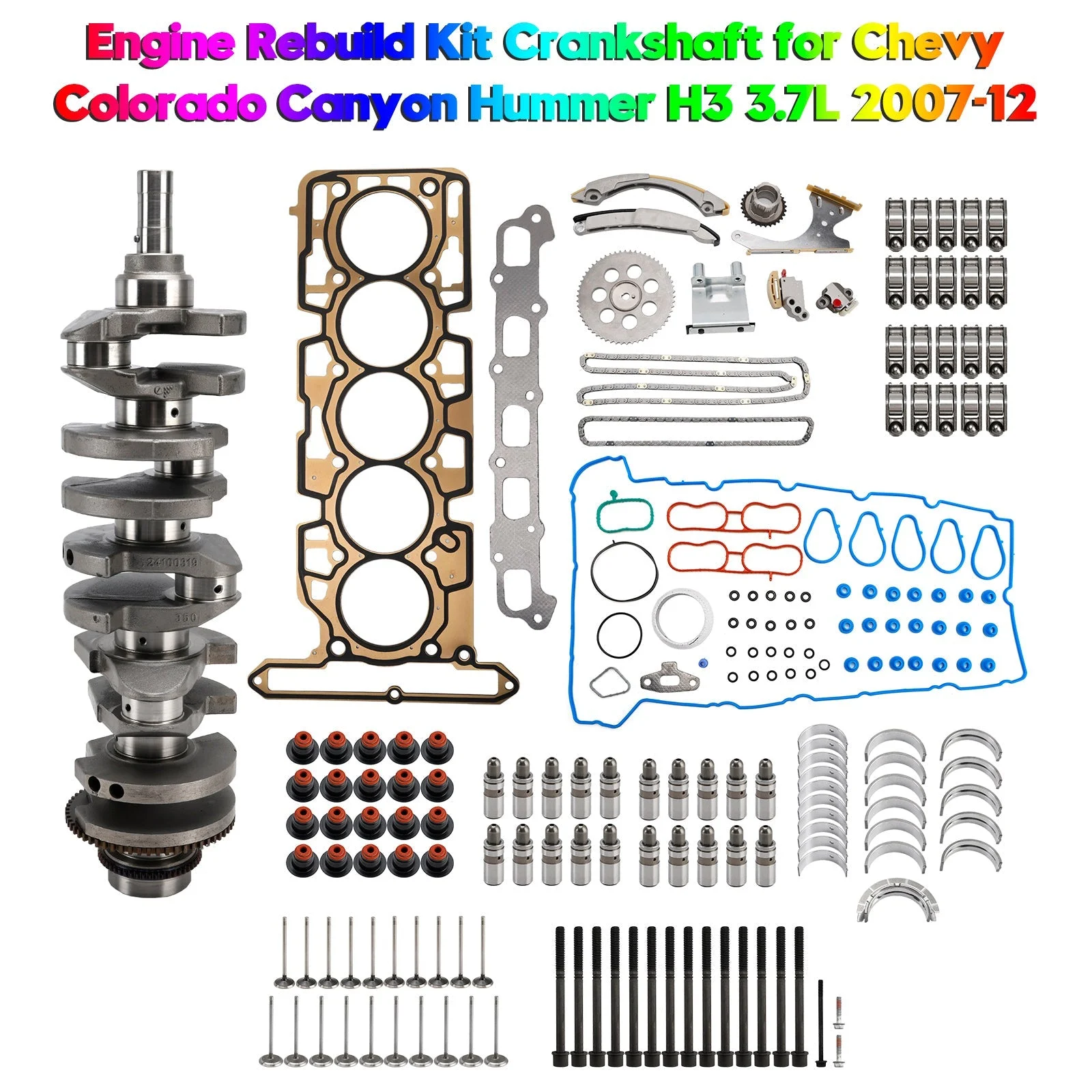 Engine Rebuild Kit Crankshaft for Chevy Colorado Canyon Hummer H3 3.7L 2007-12