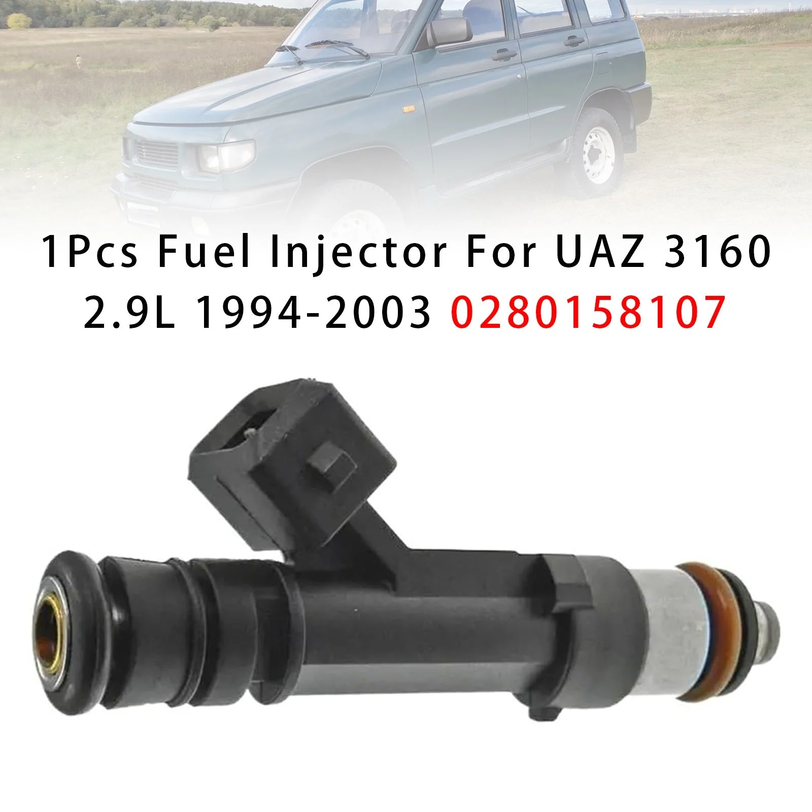 1Pcs Fuel Injector For UAZ 3160 2.9L 1994-2003 0280158107