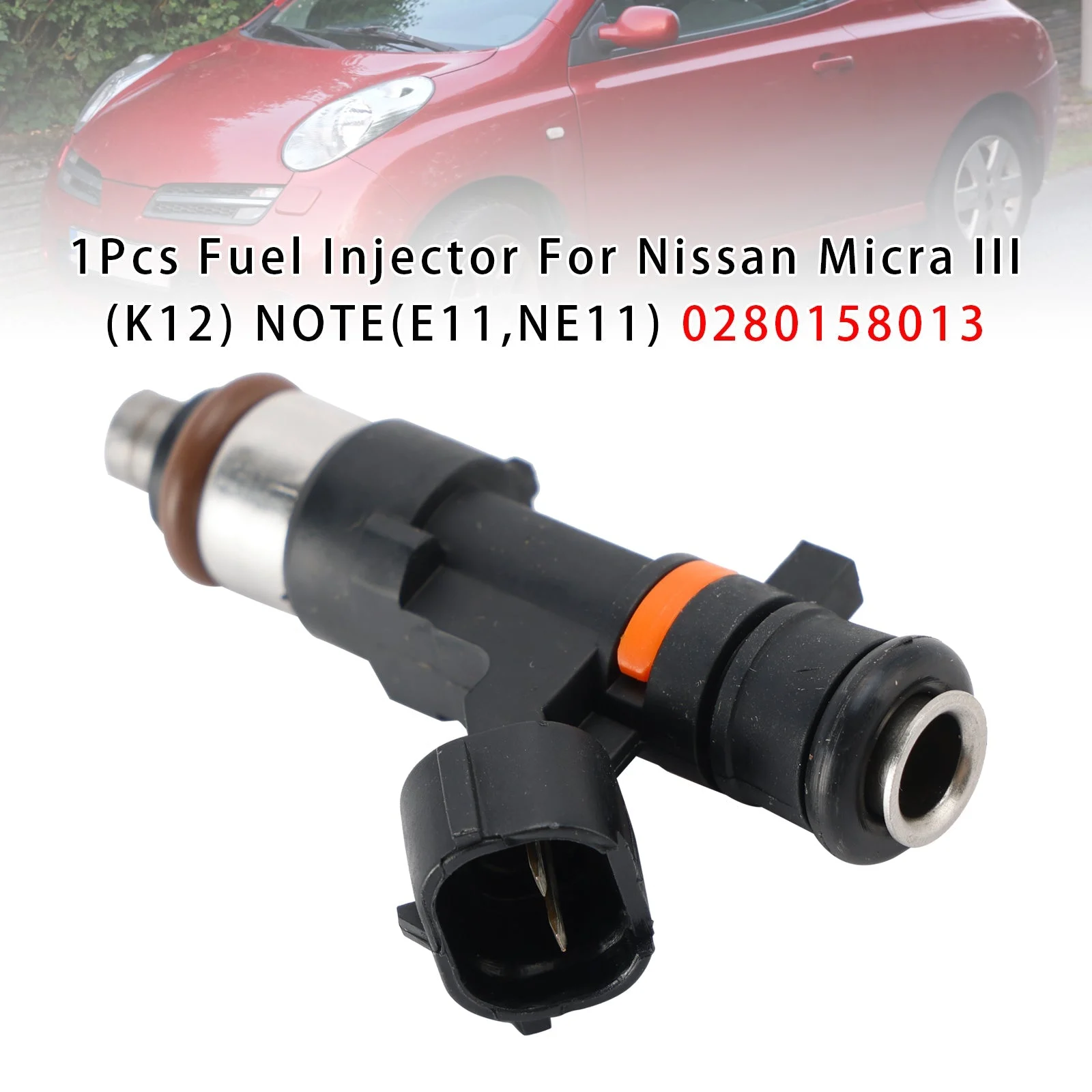 1Pcs Fuel Injector For Nissan Micra III (K12) NOTE(E11 NE11) 0280158013