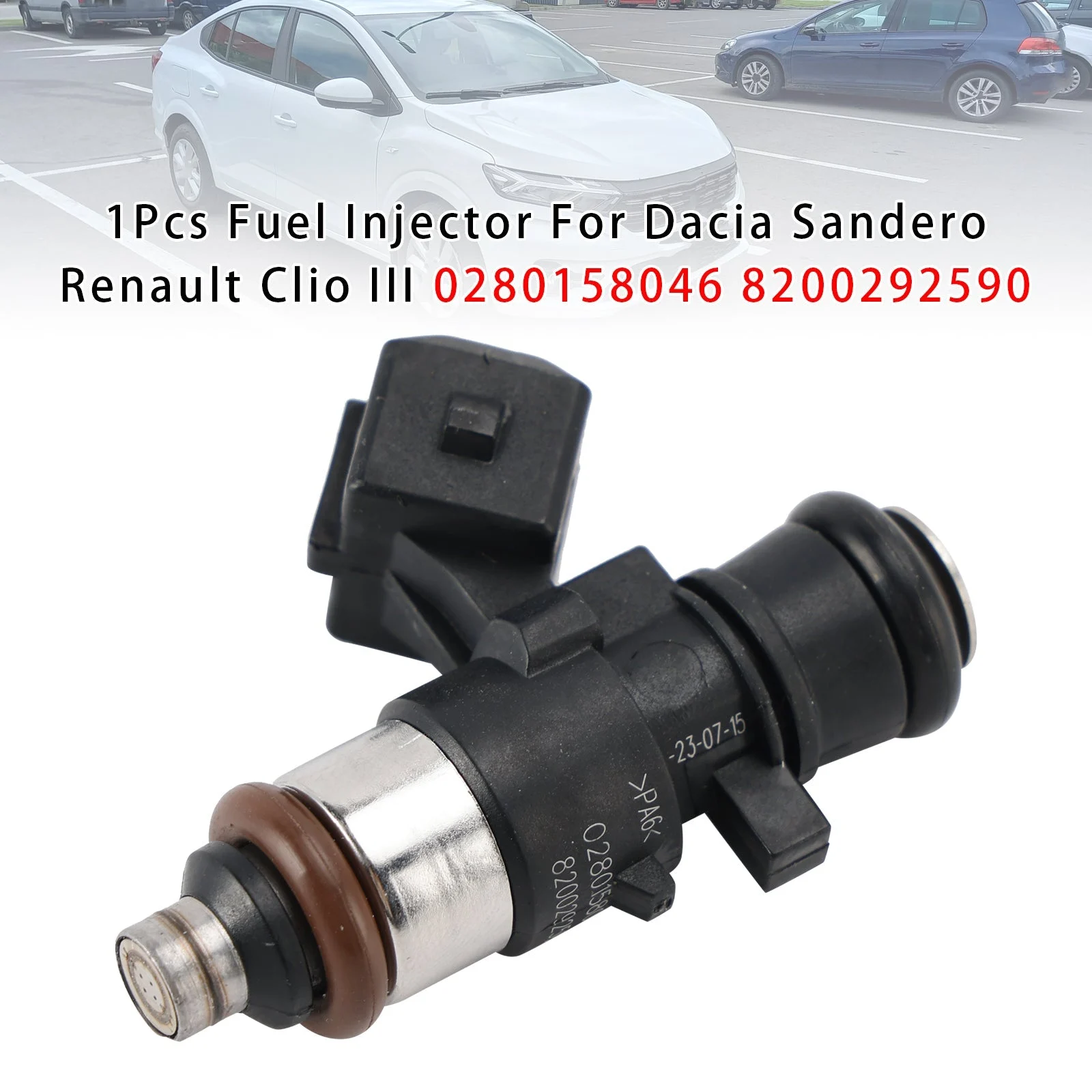 1Pcs Fuel Injector For Dacia Sandero Renault Clio III 0280158046 8200292590