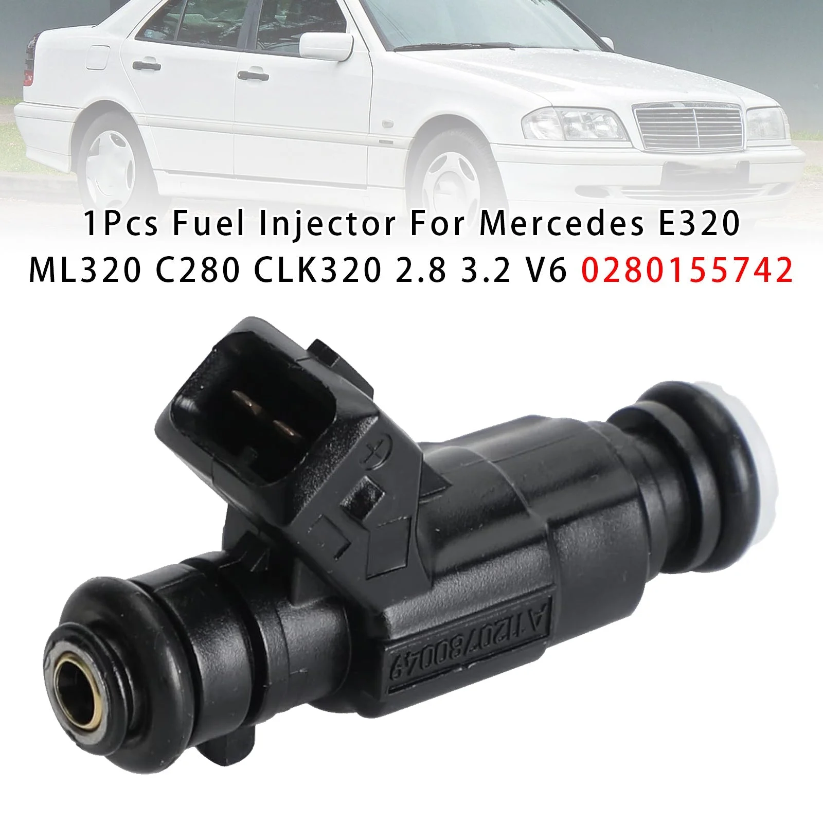 1Pcs Fuel Injector For Mercedes E320 ML320 C280 CLK320 2.8 3.2 V6 0280155742